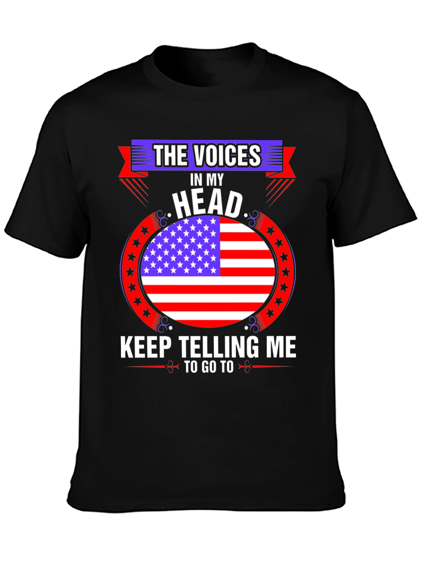 Voices in My Head American Flag Graphic Tee