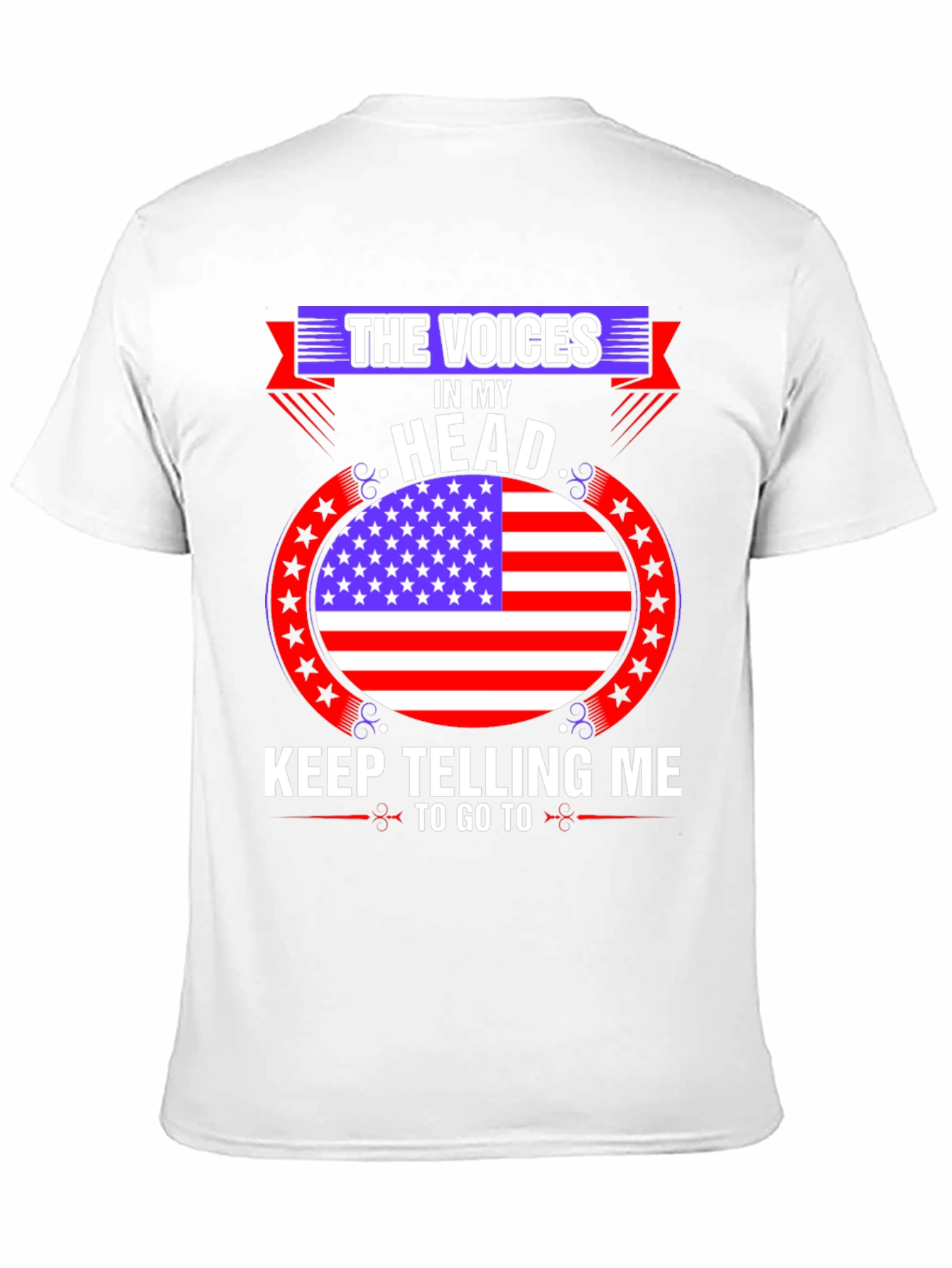 Voices in My Head American Flag Graphic Tee
