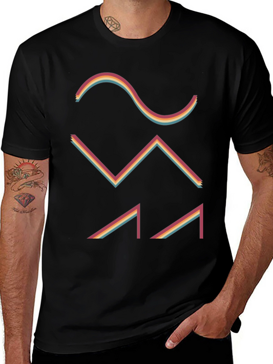 Retro Waveform Graphic Tee - Black