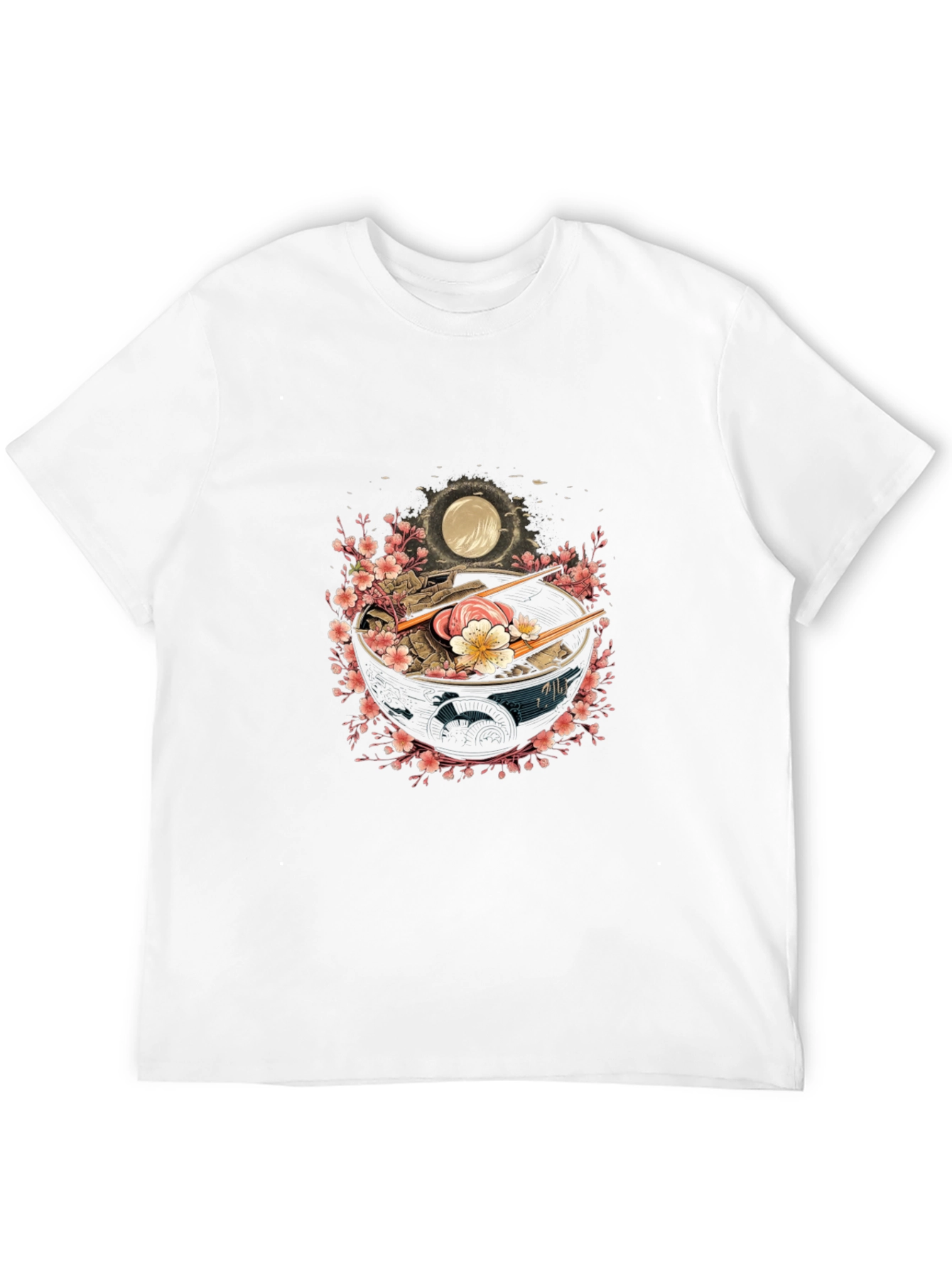 Ramen Bowl Graphic Tee - Black Casual T-Shirt