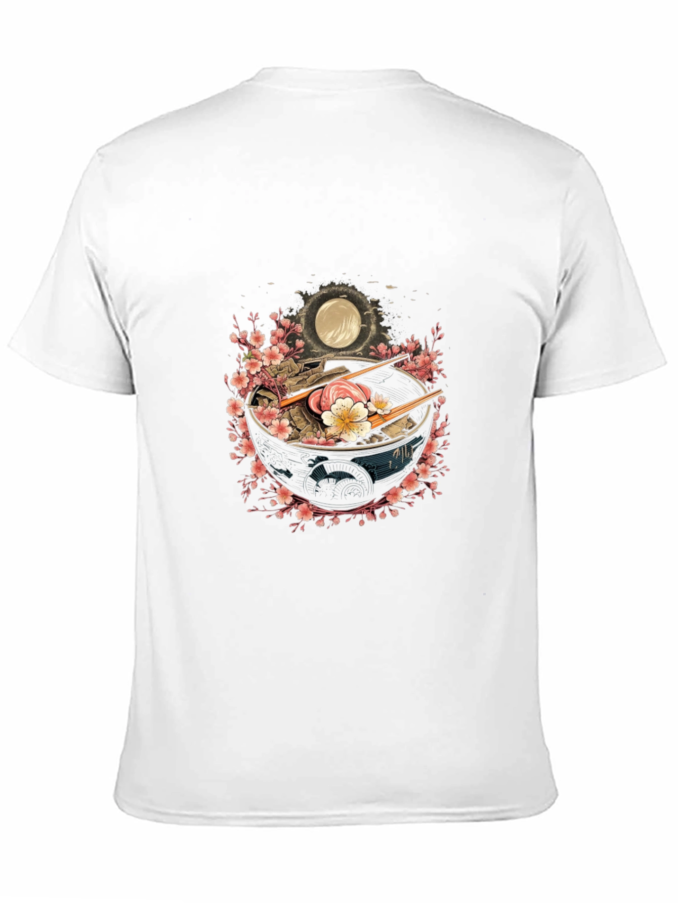 Ramen Bowl Graphic Tee - Black Casual T-Shirt