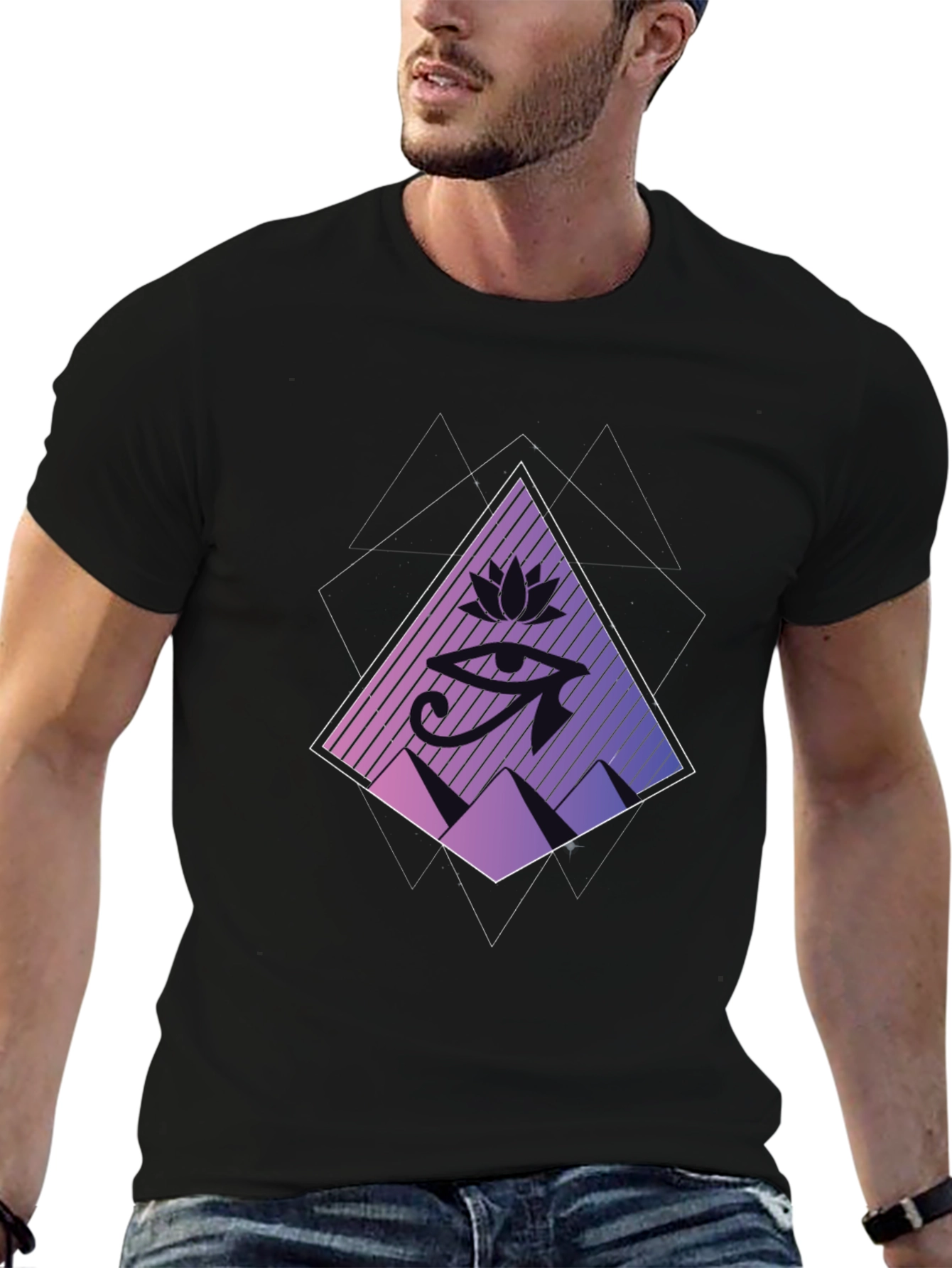 Eye of Horus Graphic Tee - Black