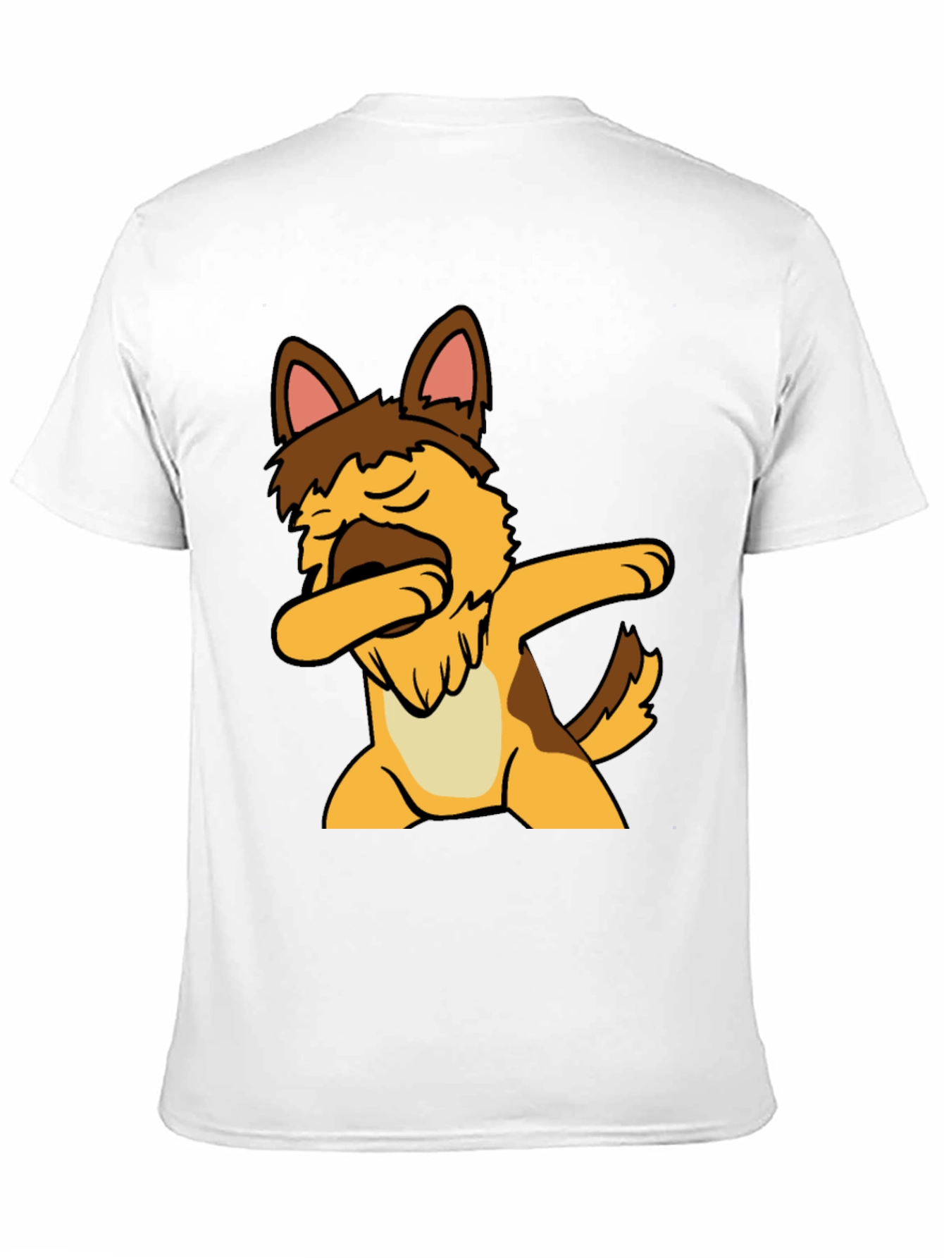 Dabbing Dog Graphic Tee - Black Cotton T-Shirt