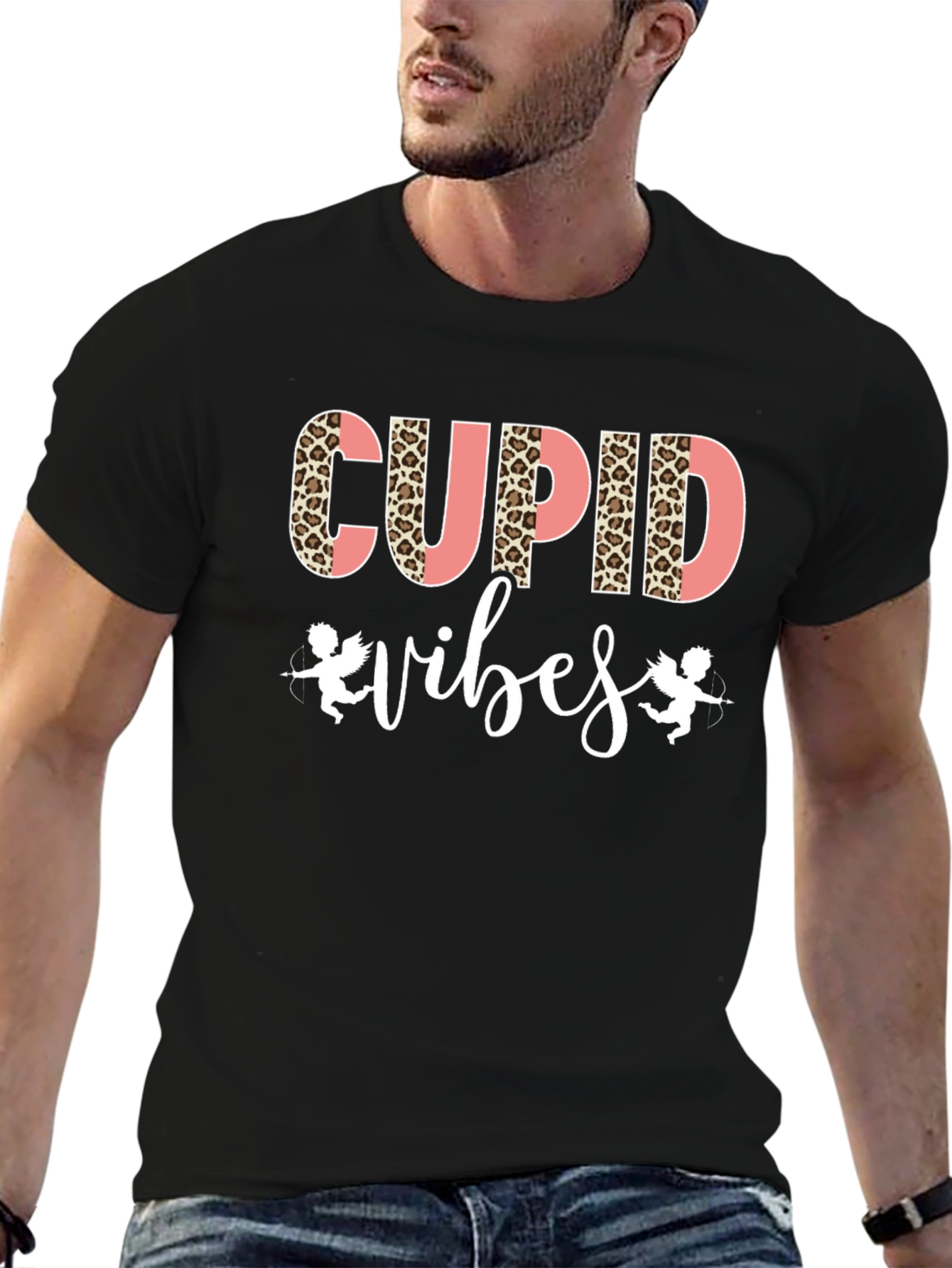 Cupid Vibes Black Graphic Tee