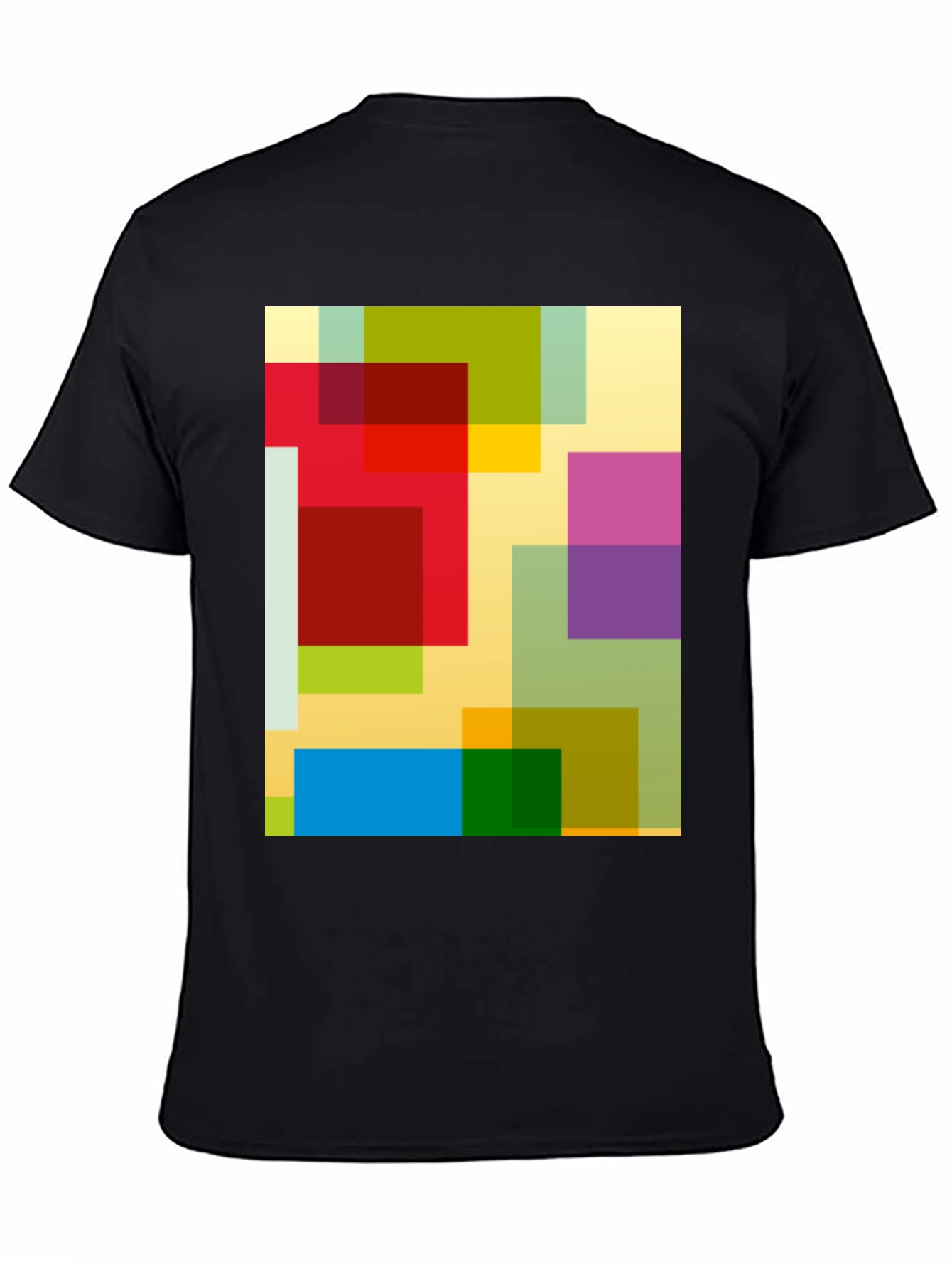 Abstract Geometric Squares Graphic T-Shirt