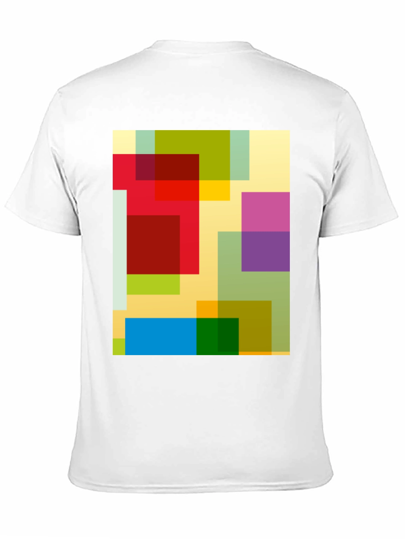 Abstract Geometric Squares Graphic T-Shirt