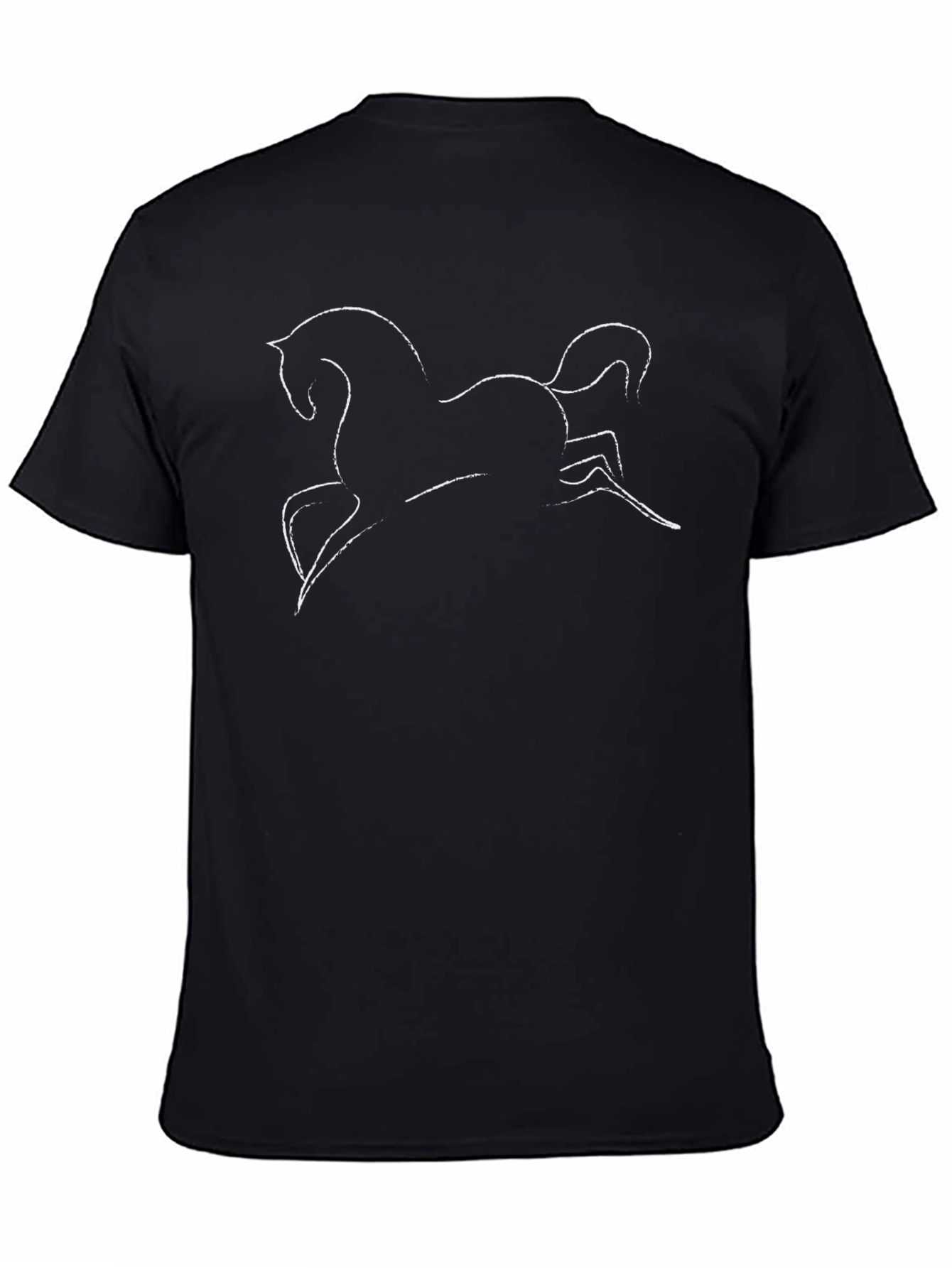 Horse Graphic Tee - Black Casual Shirt