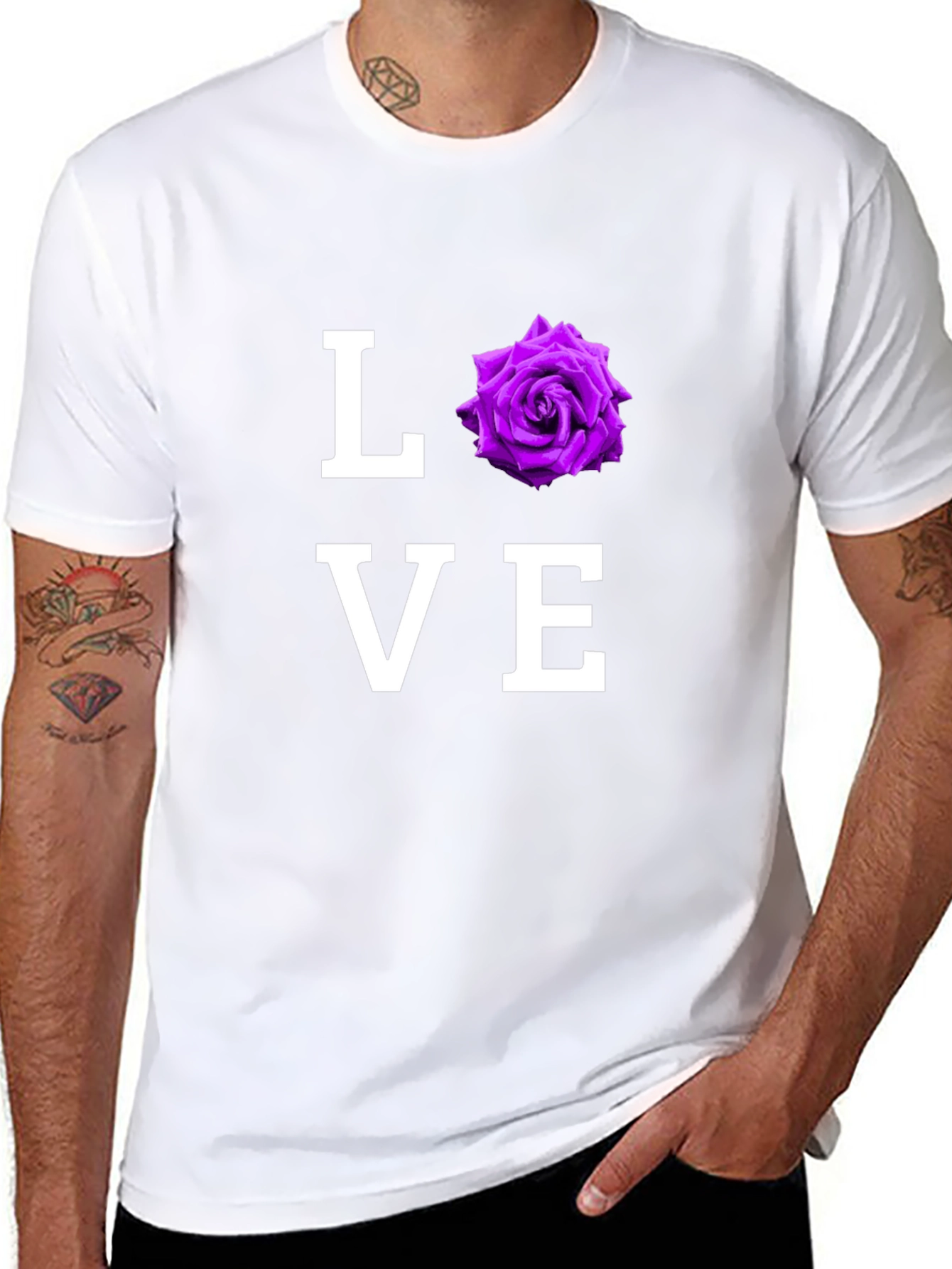 Love Rose Graphic T-Shirt - Black