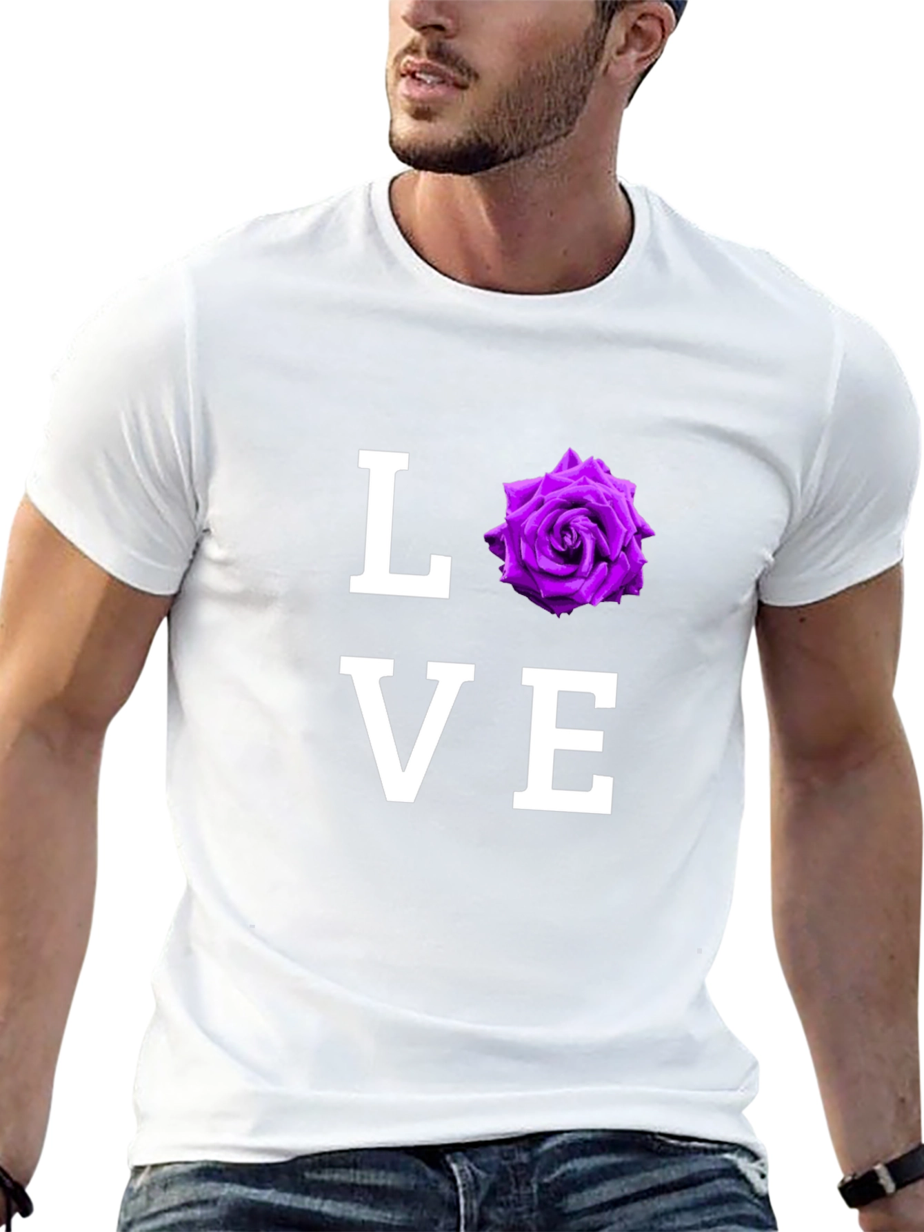 Love Rose Graphic T-Shirt - Black