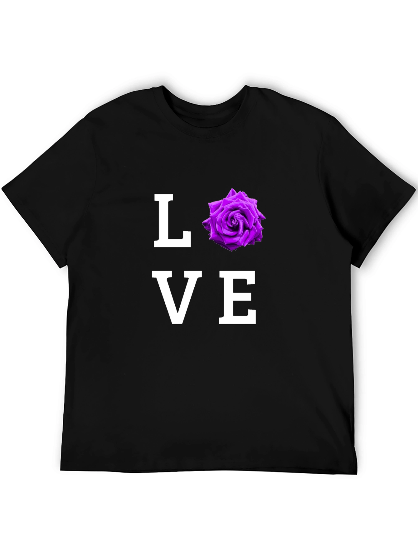 Love Rose Graphic T-Shirt - Black
