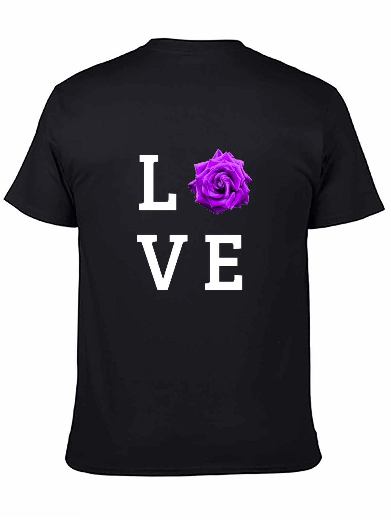 Love Rose Graphic T-Shirt - Black