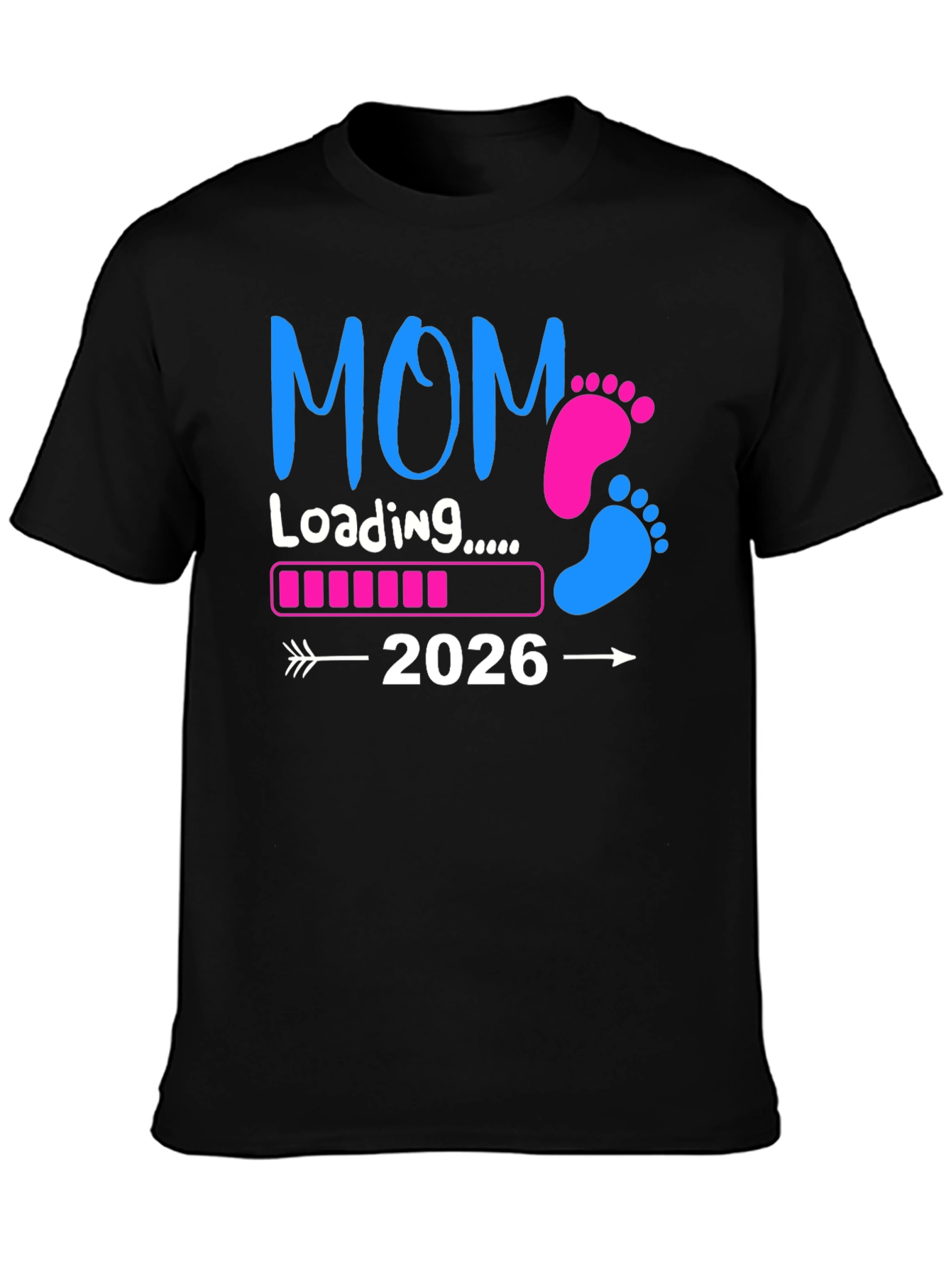 Mom Loading 2026 T-Shirt Pregnancy Announcement Tee