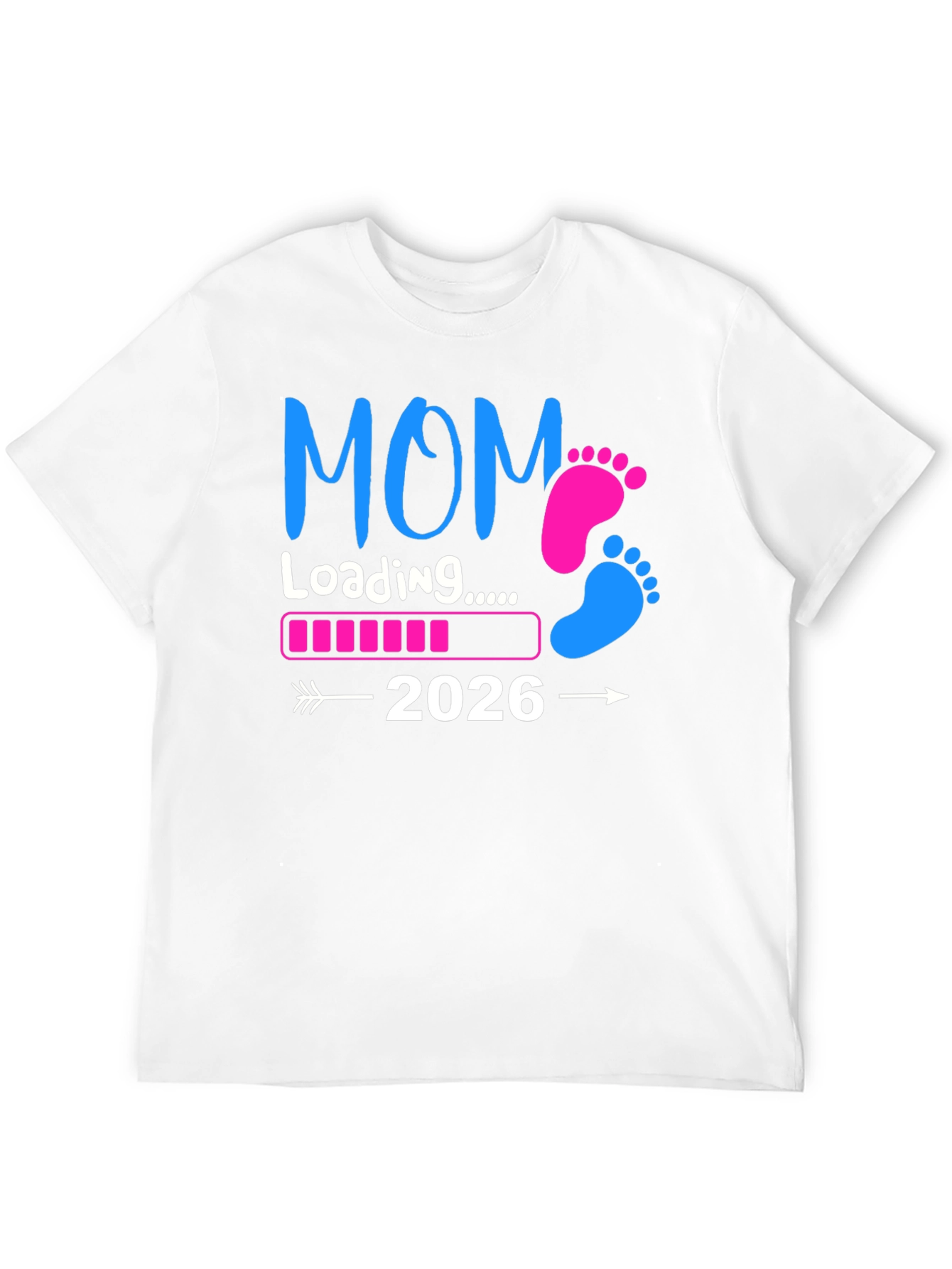 Mom Loading 2026 T-Shirt Pregnancy Announcement Tee