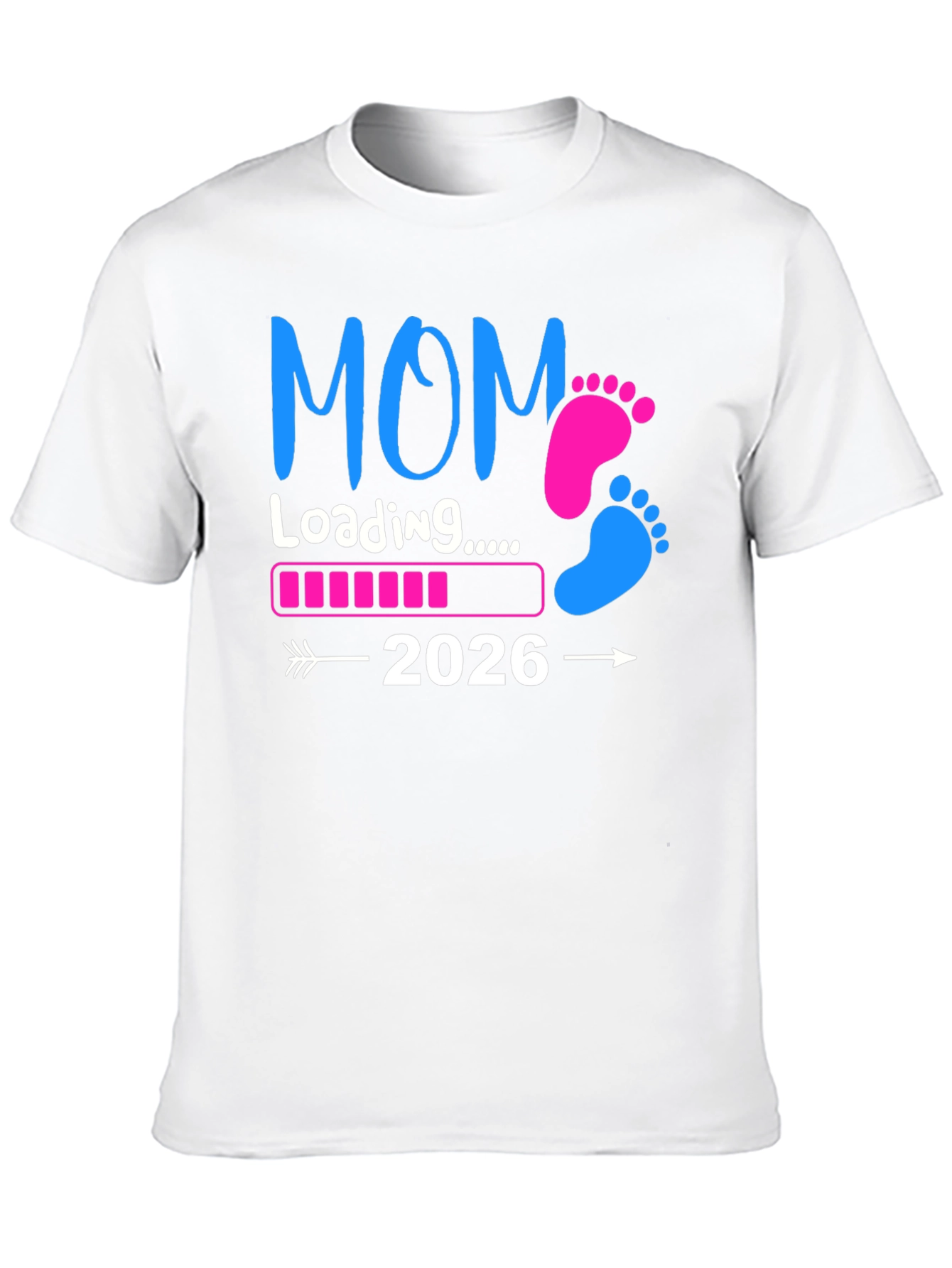 Mom Loading 2026 T-Shirt Pregnancy Announcement Tee