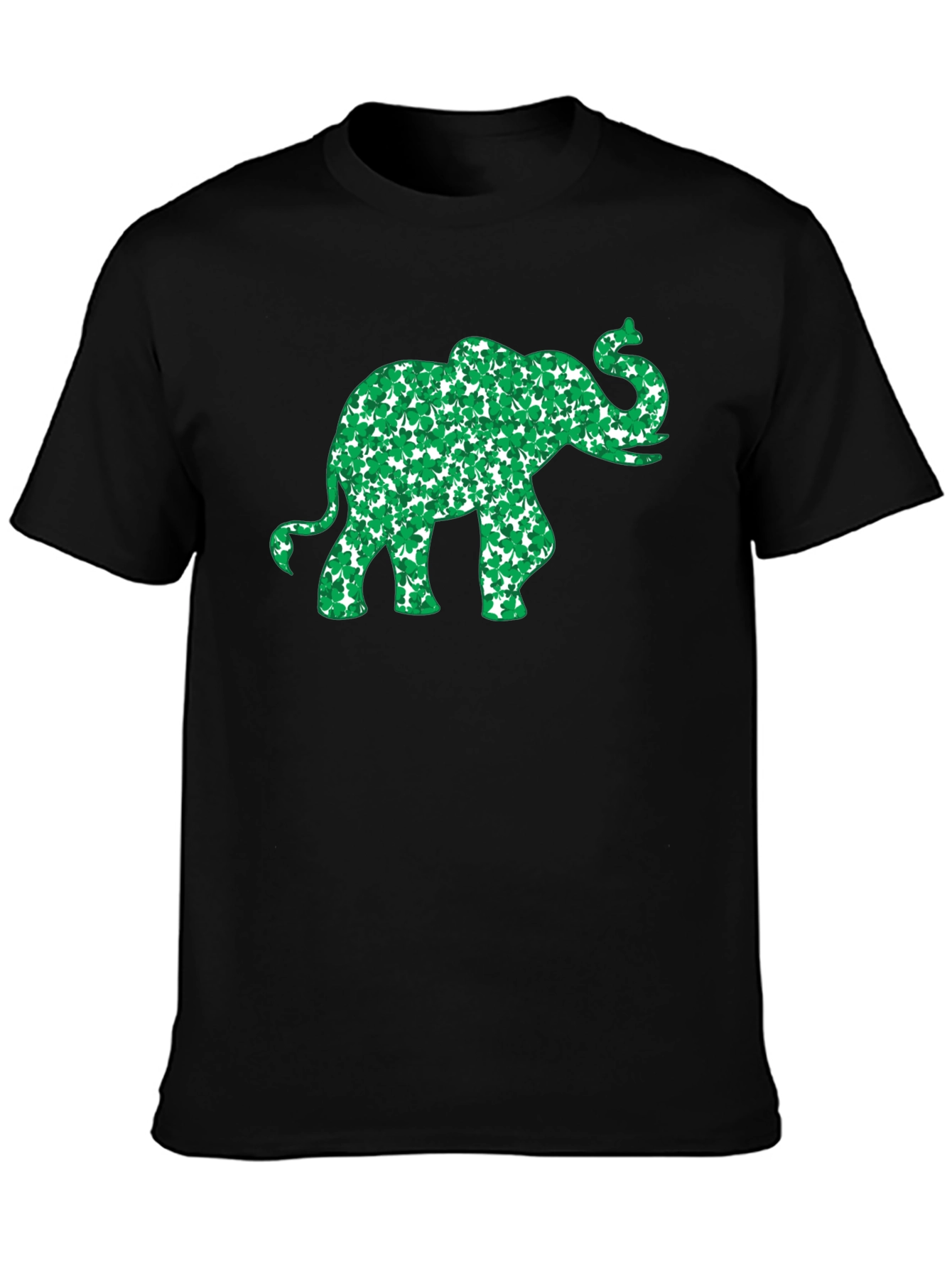 St. Patricks Day Elephant Clover T-Shirt
