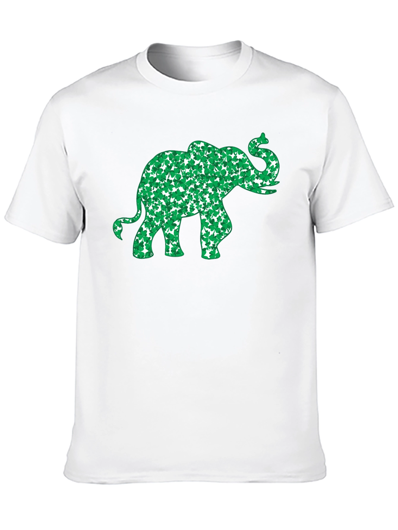St. Patricks Day Elephant Clover T-Shirt