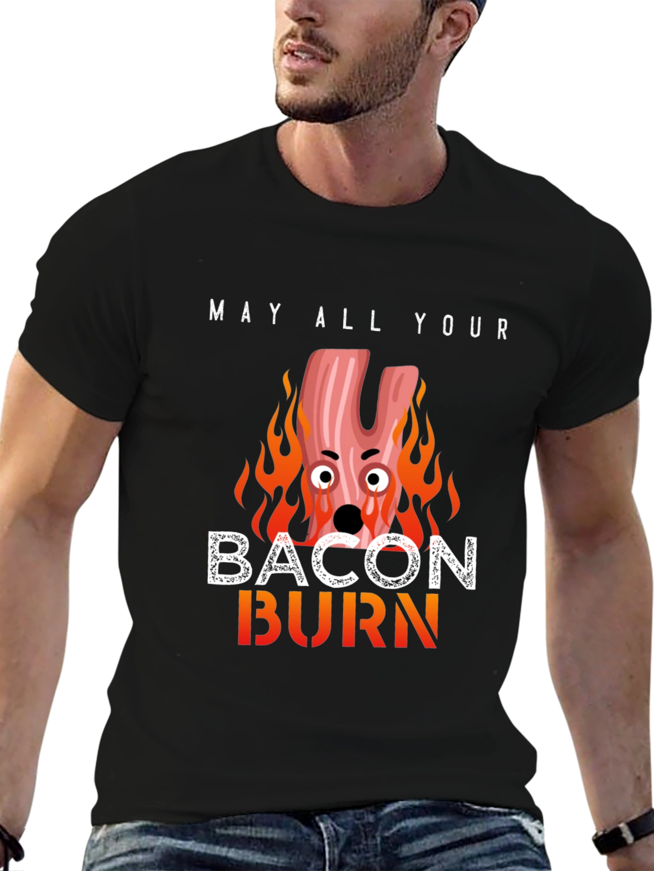 Bacon Burn T-Shirt - Funny Graphic Tee