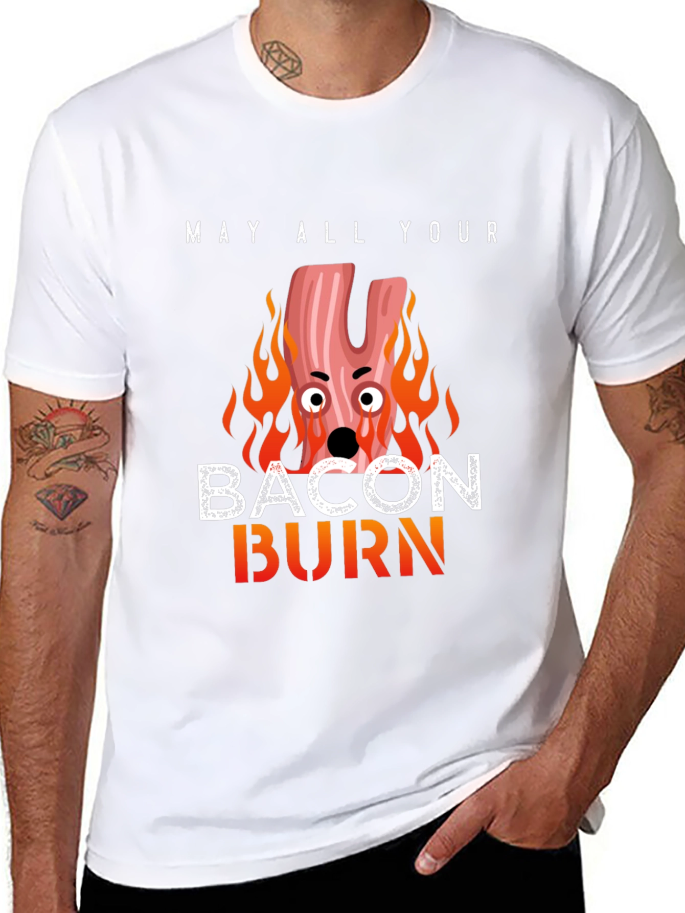 Bacon Burn T-Shirt - Funny Graphic Tee