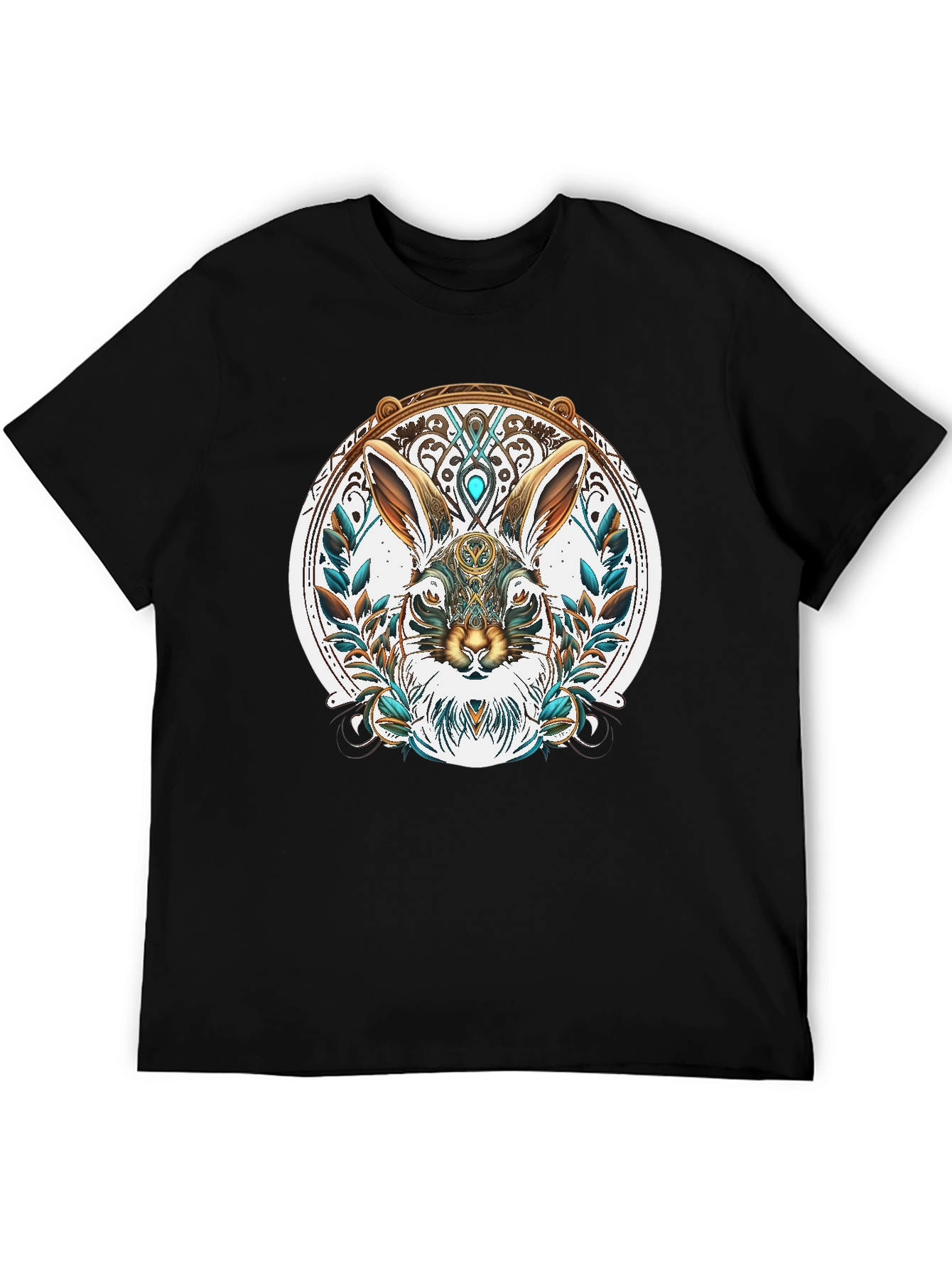 Ornate Rabbit Graphic T-Shirt - Unique Design