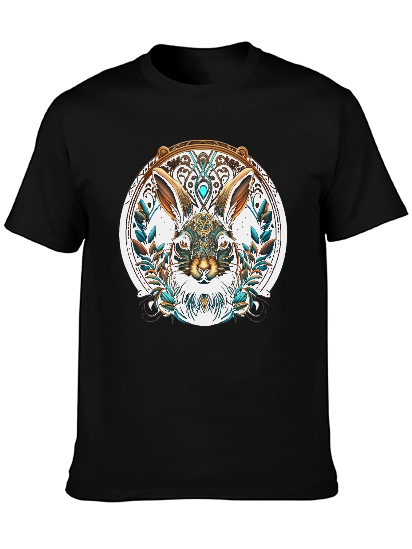 Ornate Rabbit Graphic T-Shirt - Unique Design
