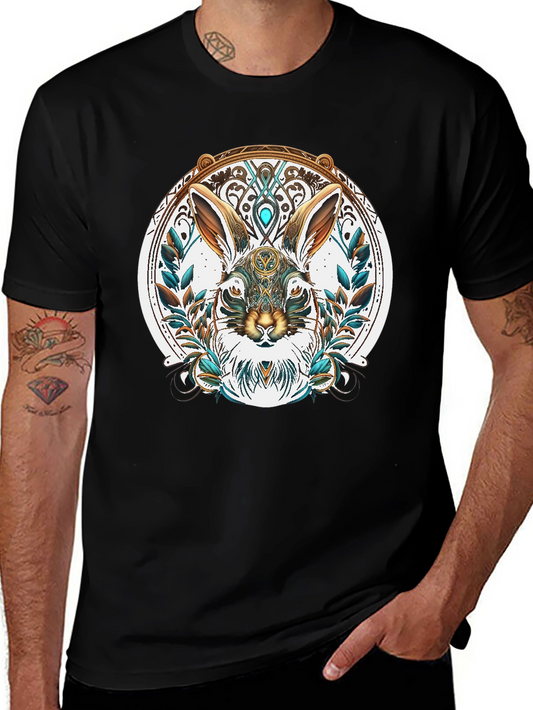 Ornate Rabbit Graphic T-Shirt - Unique Design