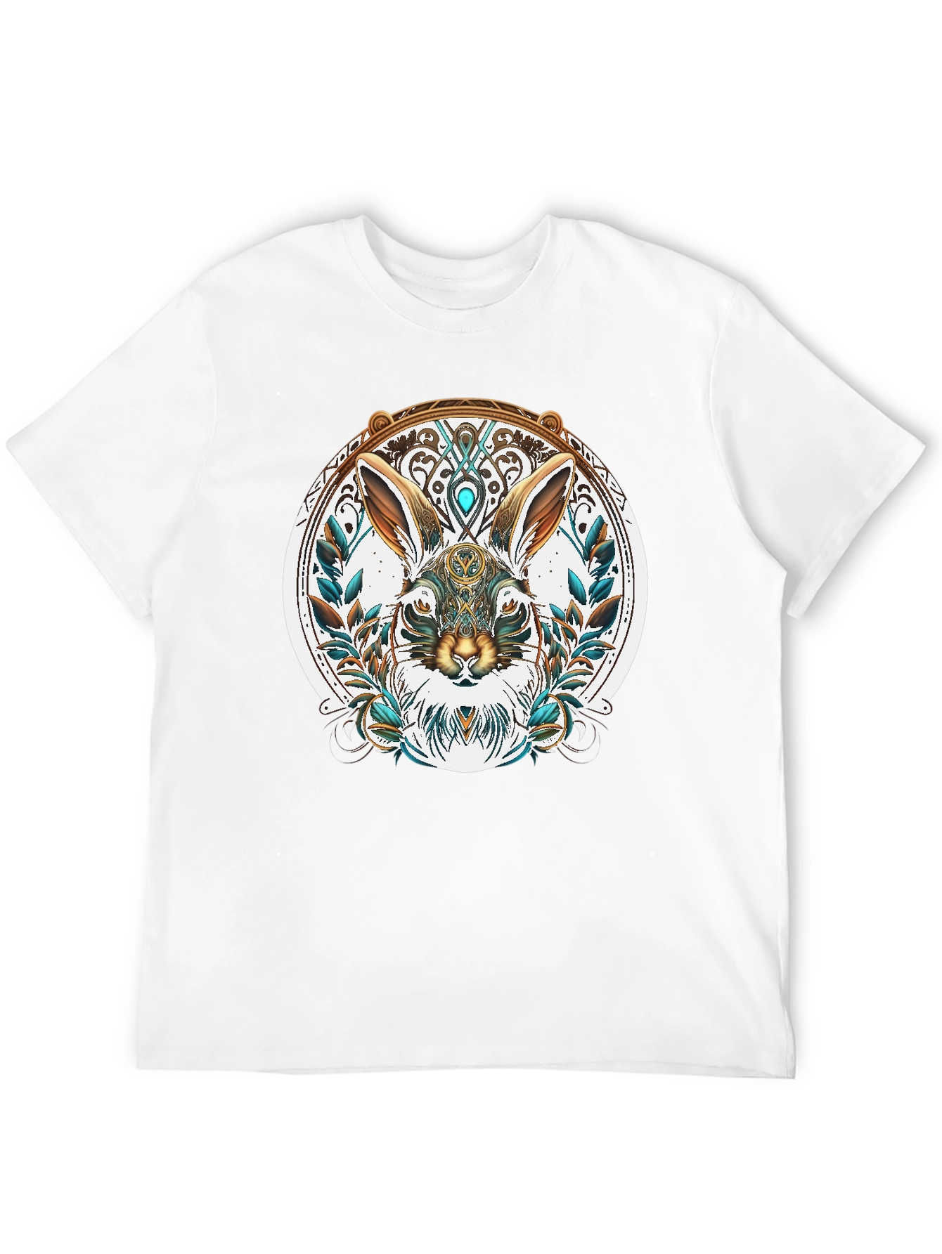 Ornate Rabbit Graphic T-Shirt - Unique Design