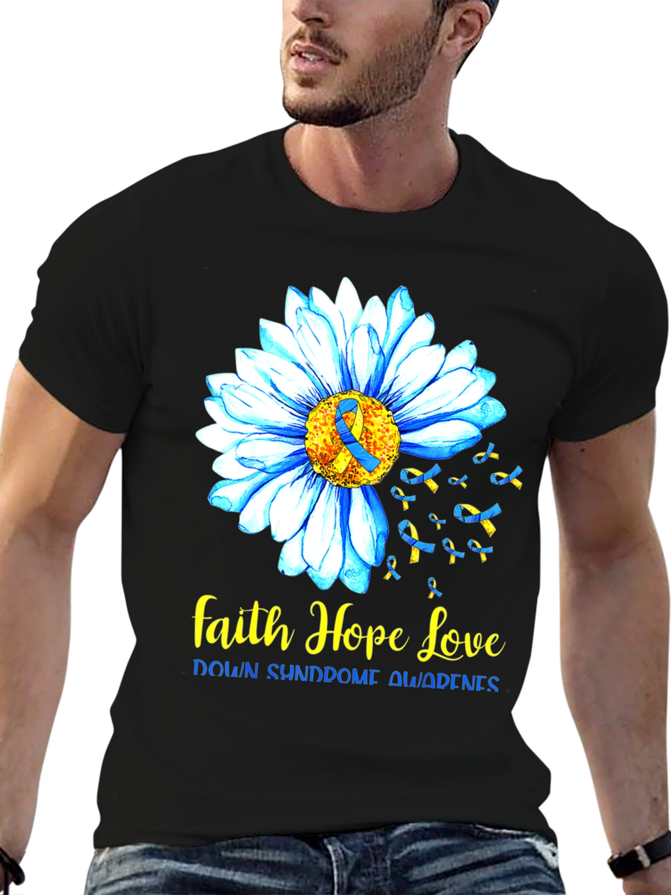 Faith Hope Love Down Syndrome Awareness T-Shirt