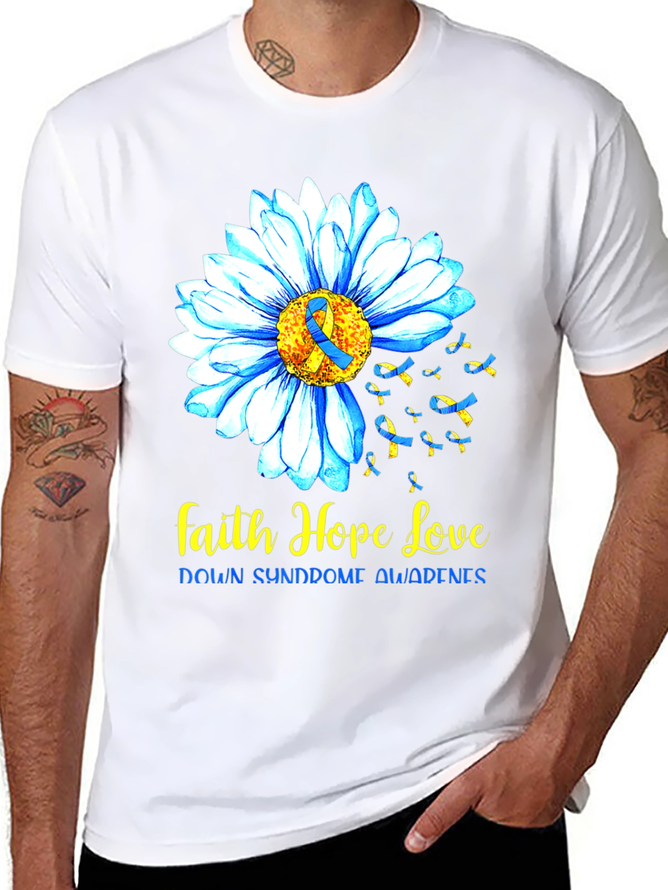 Faith Hope Love Down Syndrome Awareness T-Shirt