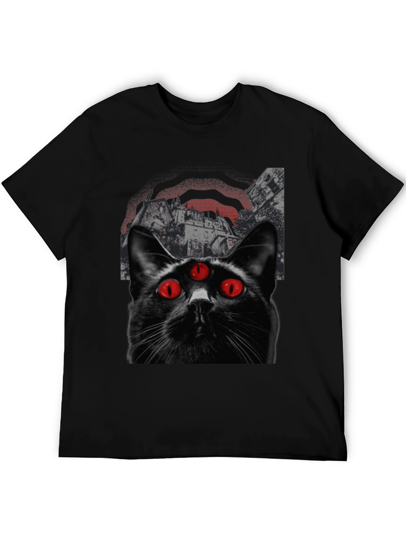 Three-Eyed Cat Graphic T-Shirt