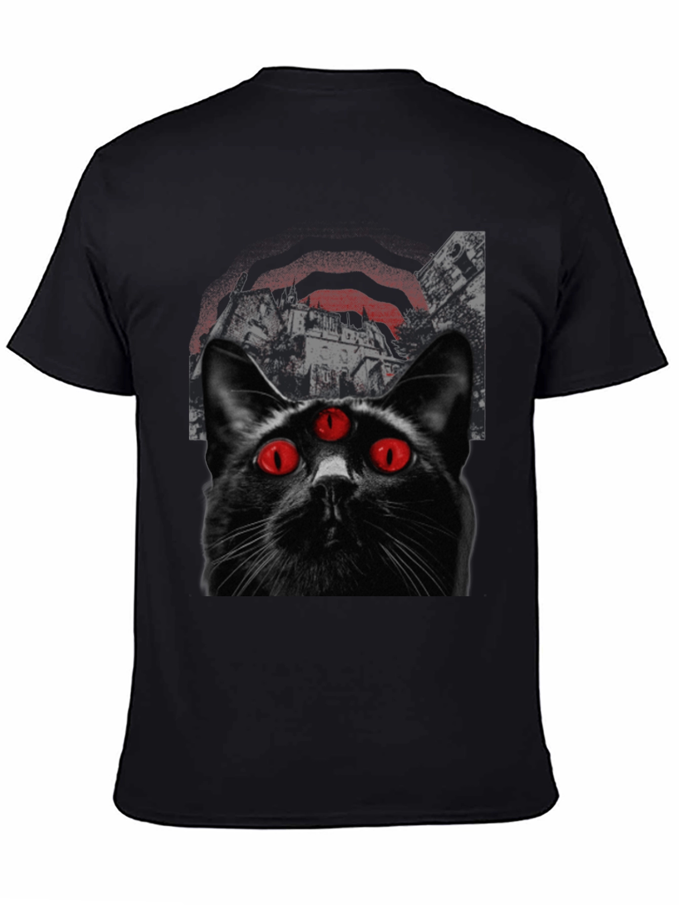 Three-Eyed Cat Graphic T-Shirt