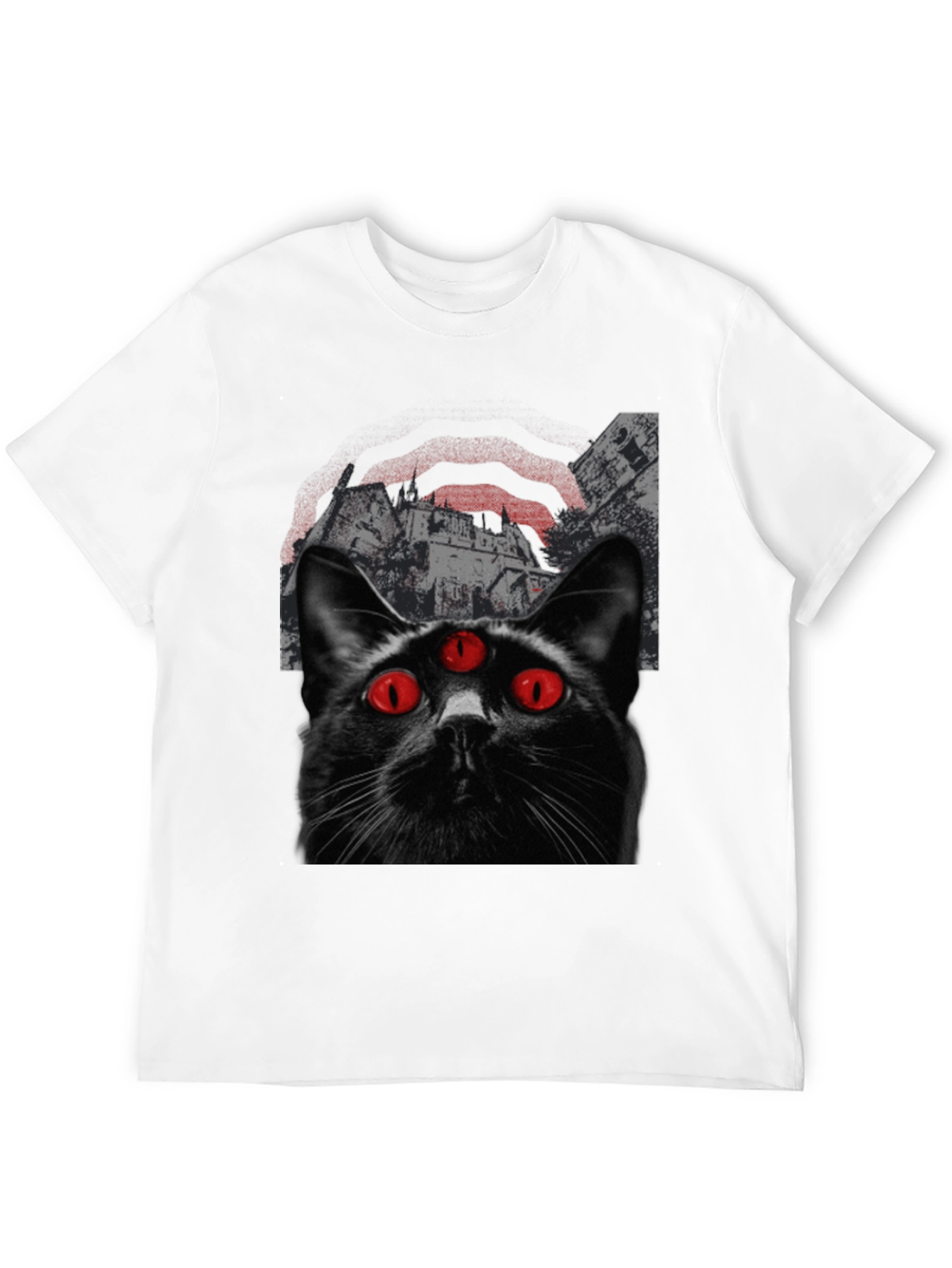 Three-Eyed Cat Graphic T-Shirt