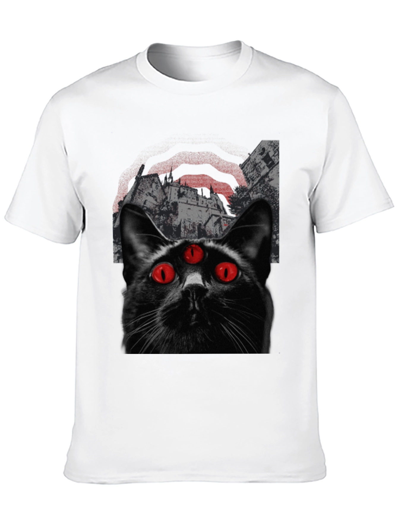 Three-Eyed Cat Graphic T-Shirt