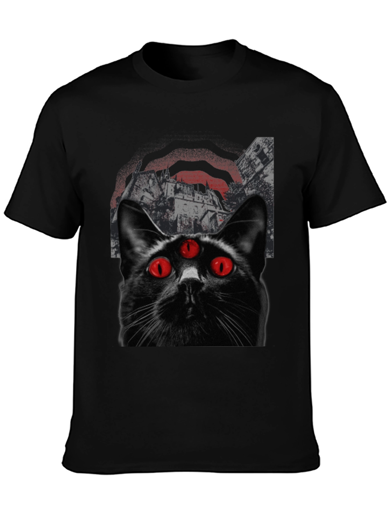 Three-Eyed Cat Graphic T-Shirt