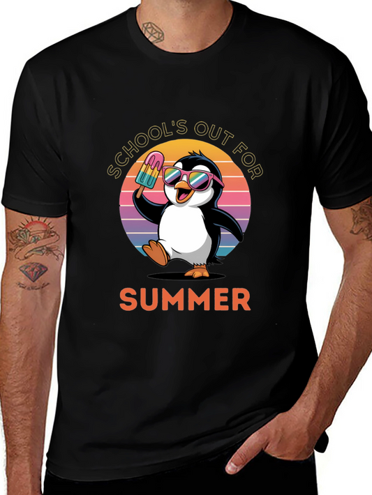 Schools Out Summer Penguin T-Shirt