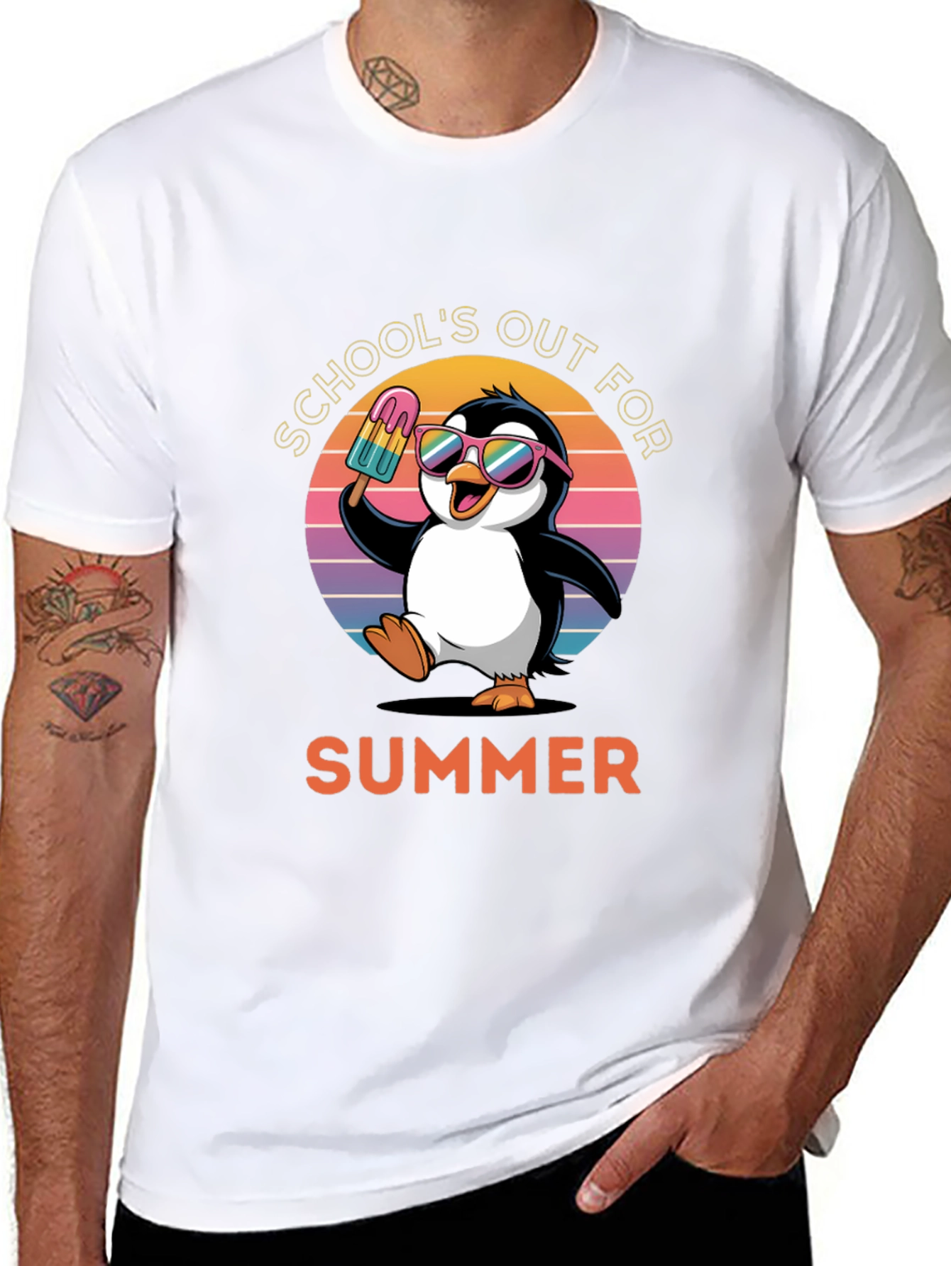 Schools Out Summer Penguin T-Shirt