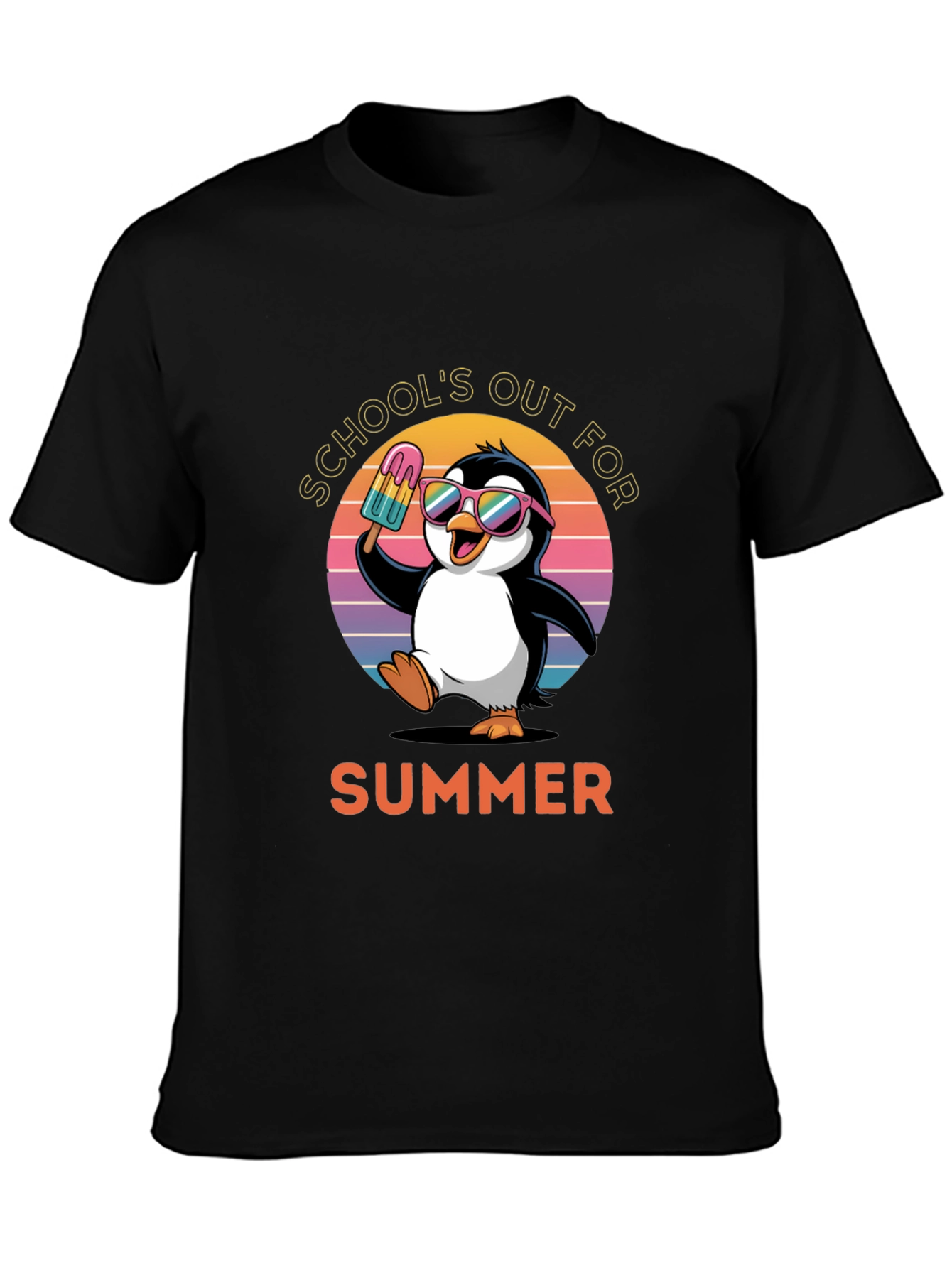 Schools Out Summer Penguin T-Shirt