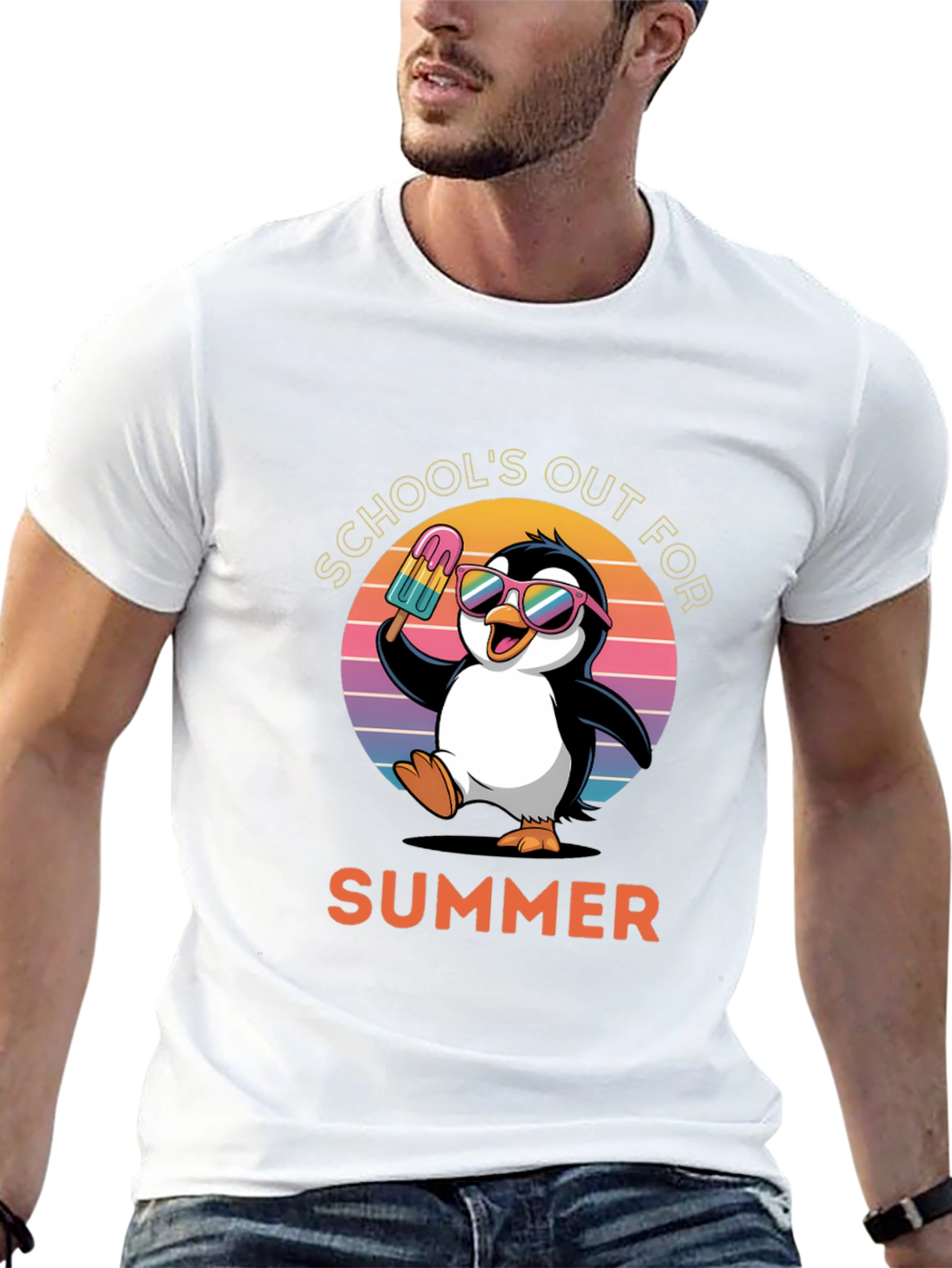 Schools Out Summer Penguin T-Shirt