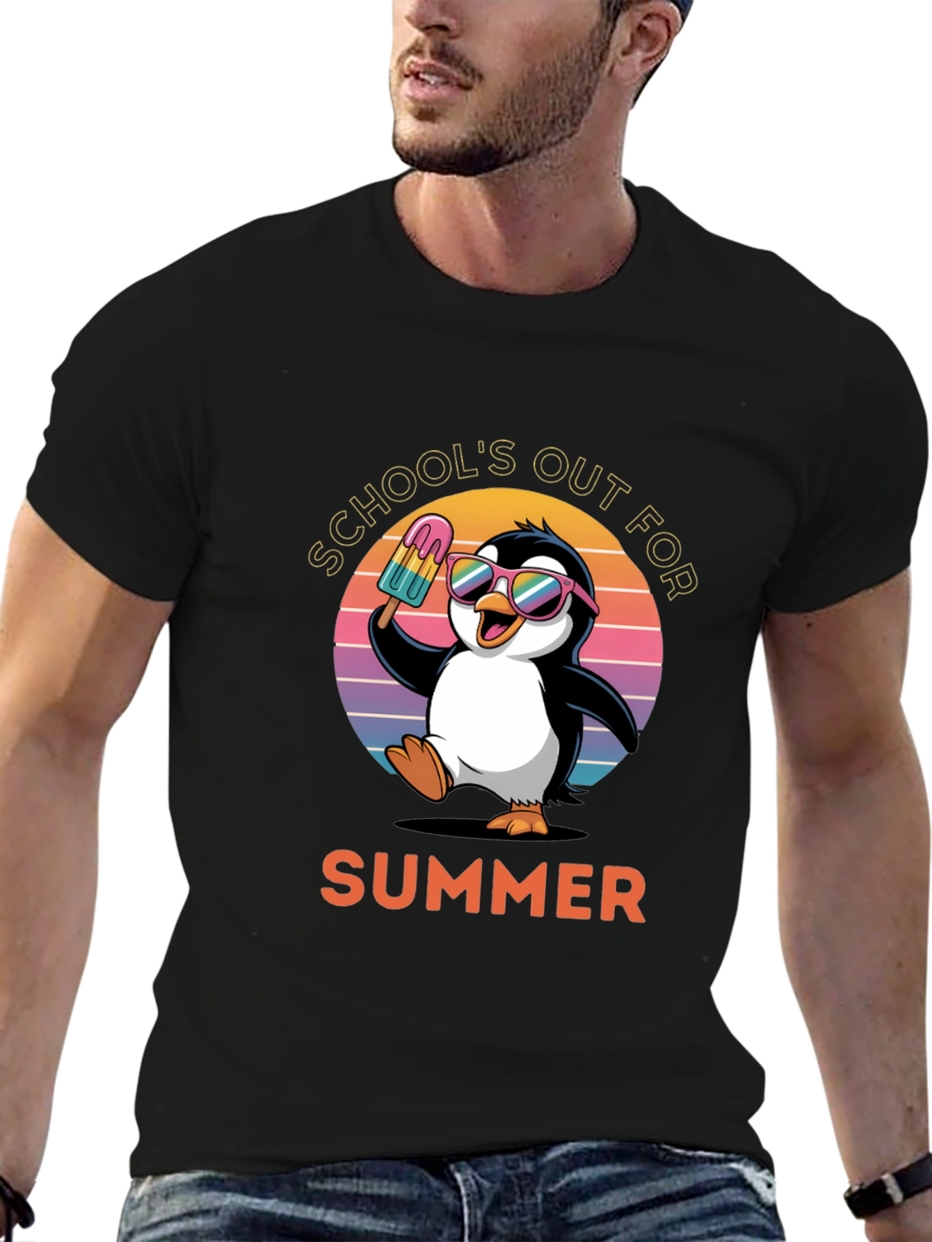Schools Out Summer Penguin T-Shirt