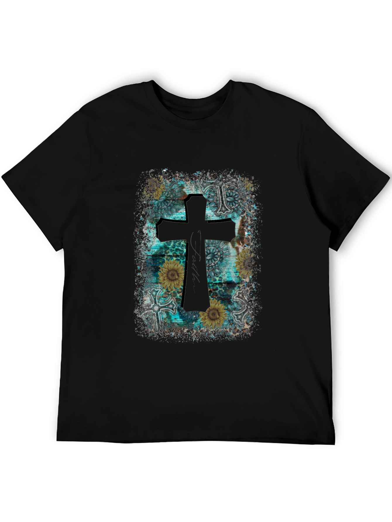 Faithful Cross Graphic Tee - Western Style