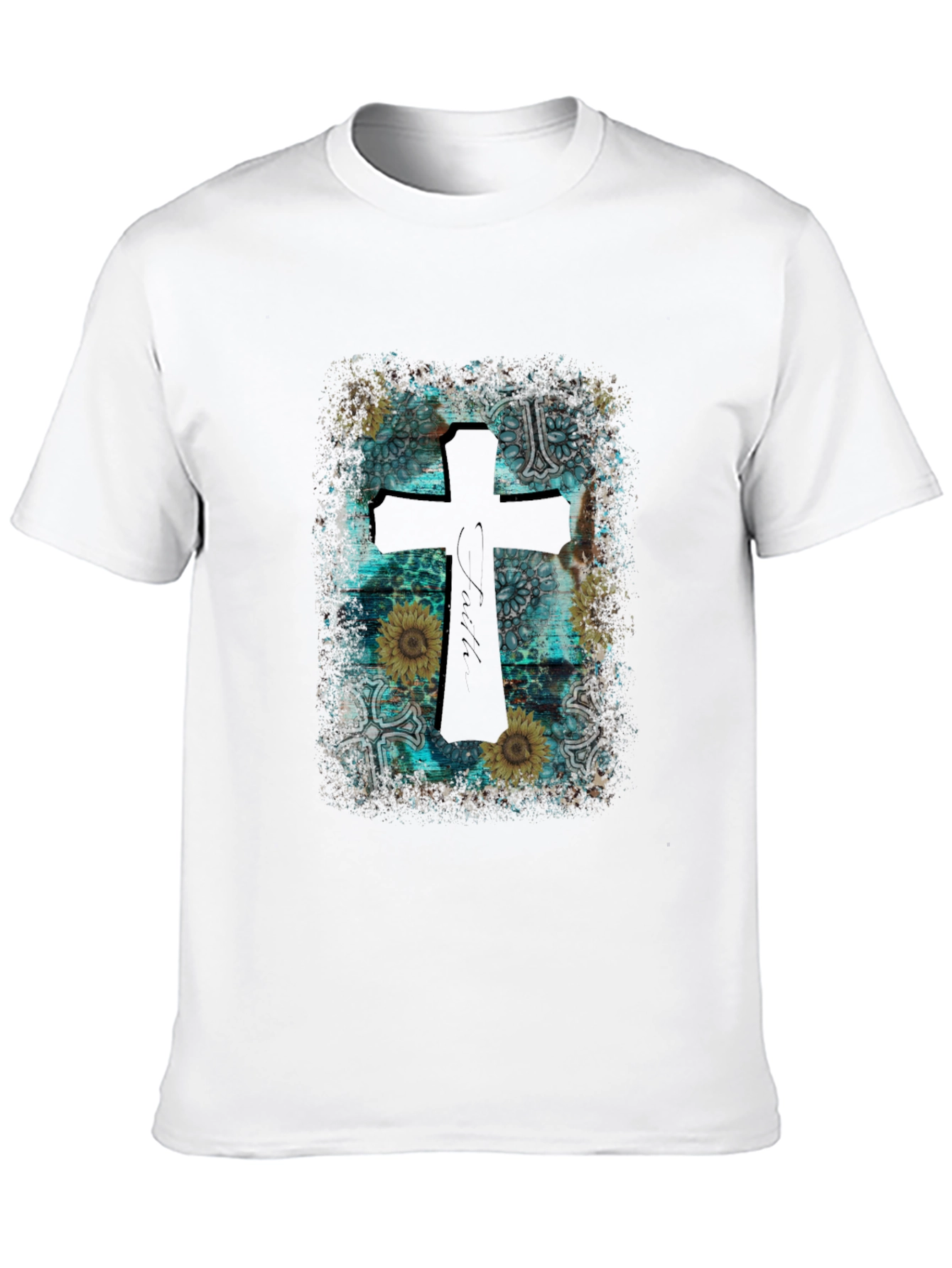 Faithful Cross Graphic Tee - Western Style