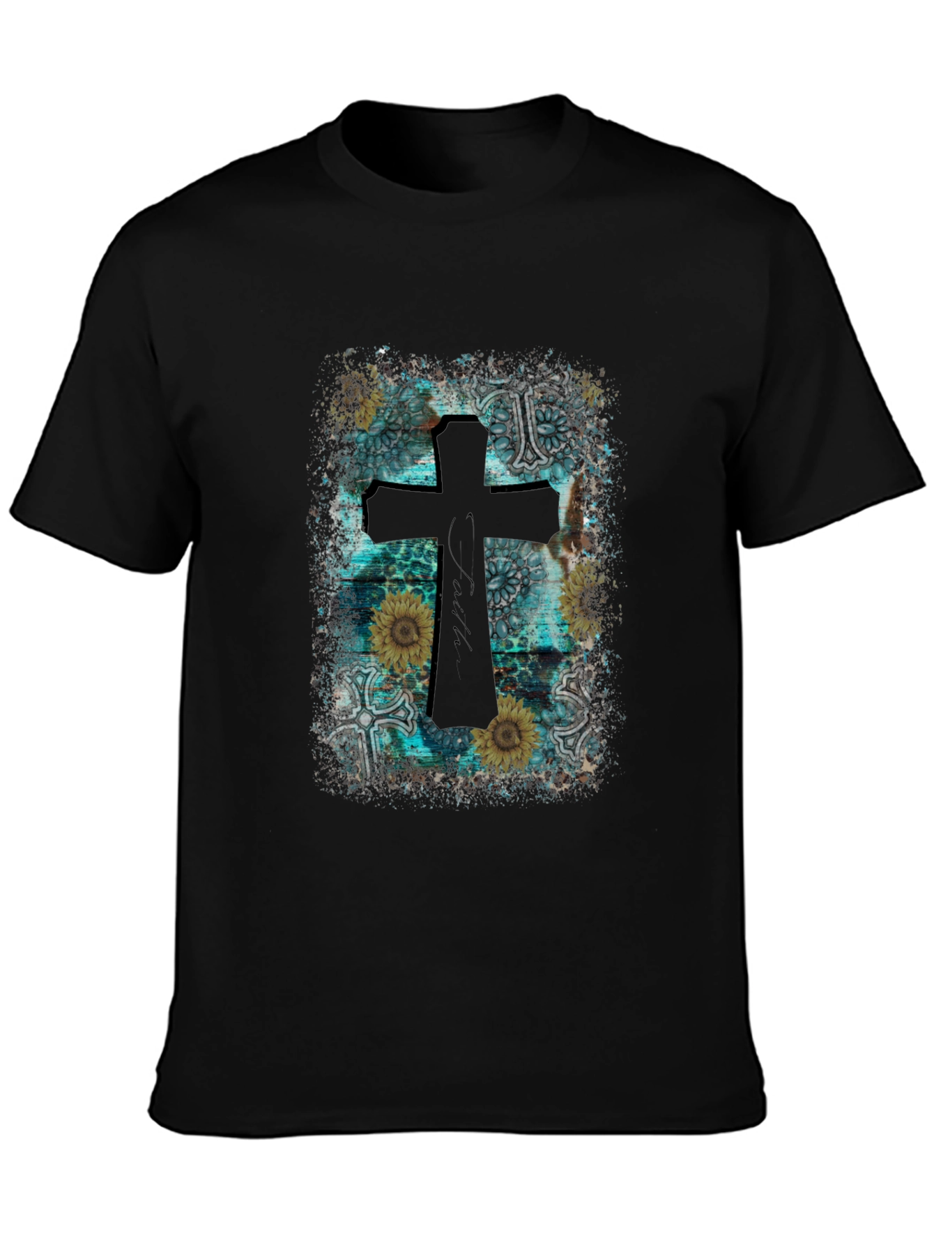 Faithful Cross Graphic Tee - Western Style