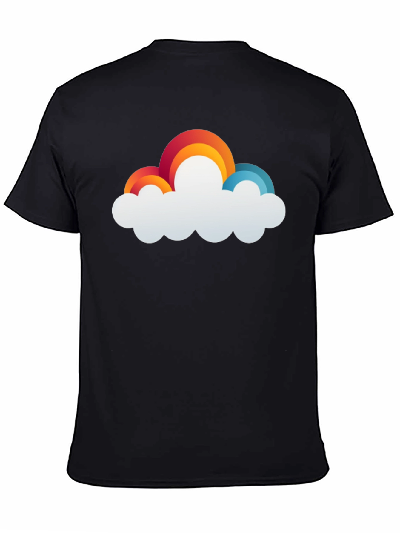 Rainbow Cloud Graphic T-Shirt - Comfort & Style