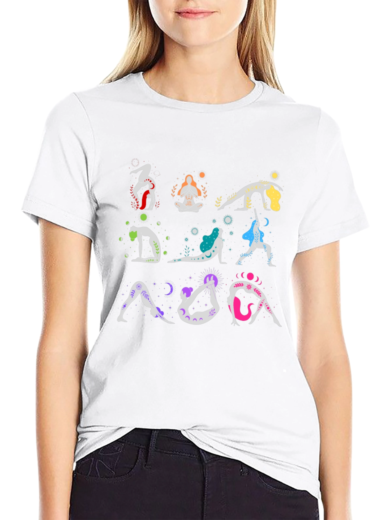 Yoga Poses T-Shirt - Black