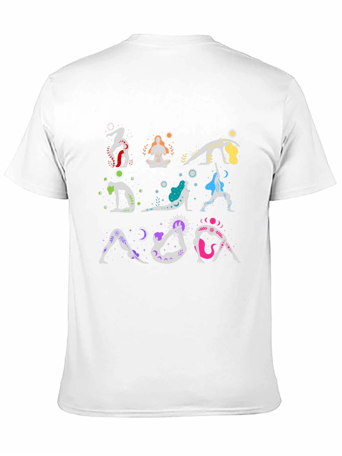 Yoga Poses T-Shirt - Black