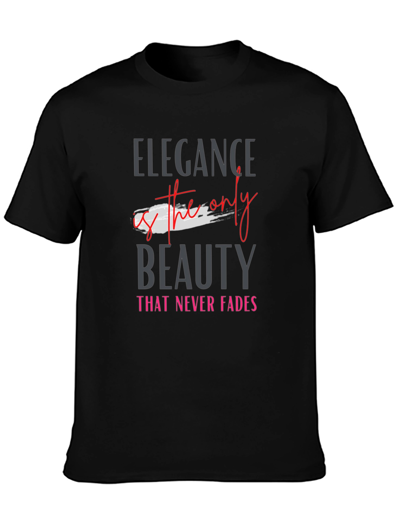 Elegant Black Tee - Beauty Never Fades