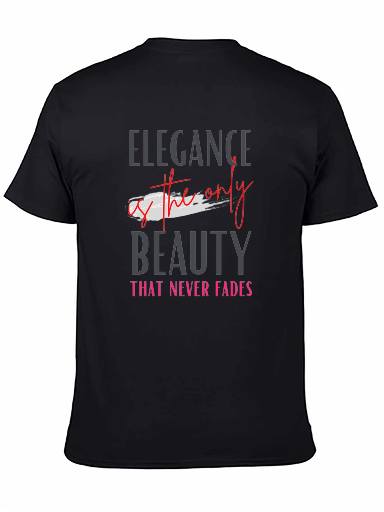 Elegant Black Tee - Beauty Never Fades