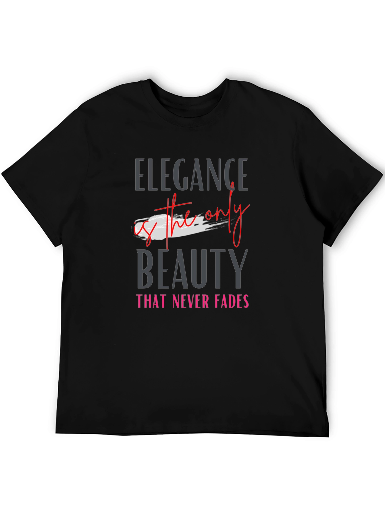 Elegant Black Tee - Beauty Never Fades