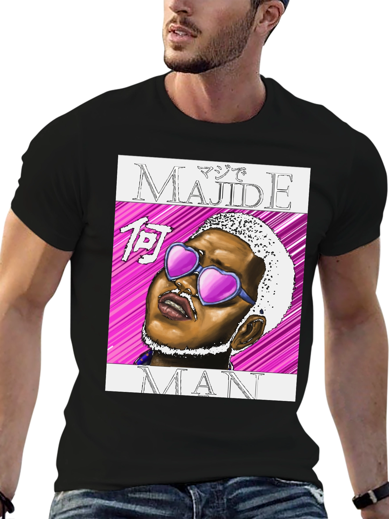 Majide Man Graphic Tee - Edgy Style