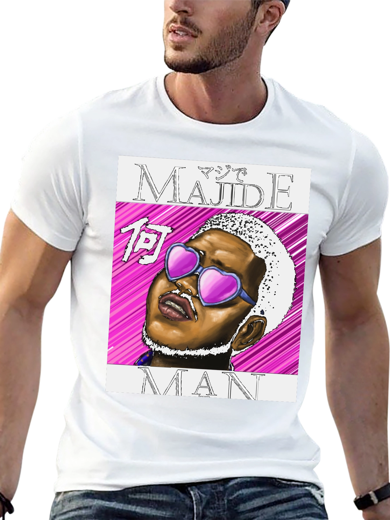 Majide Man Graphic Tee - Edgy Style