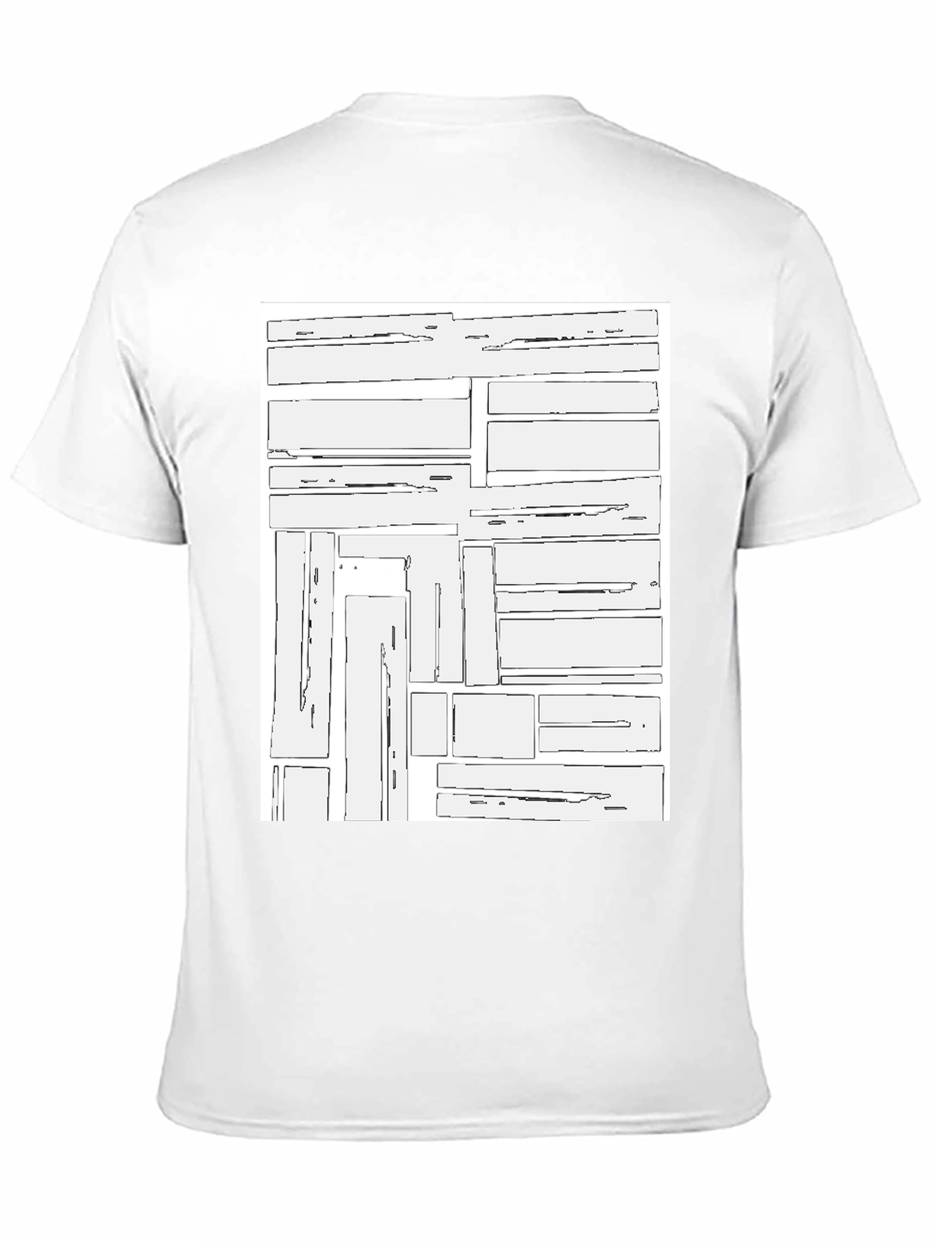 Geometric Block Print Black T-Shirt